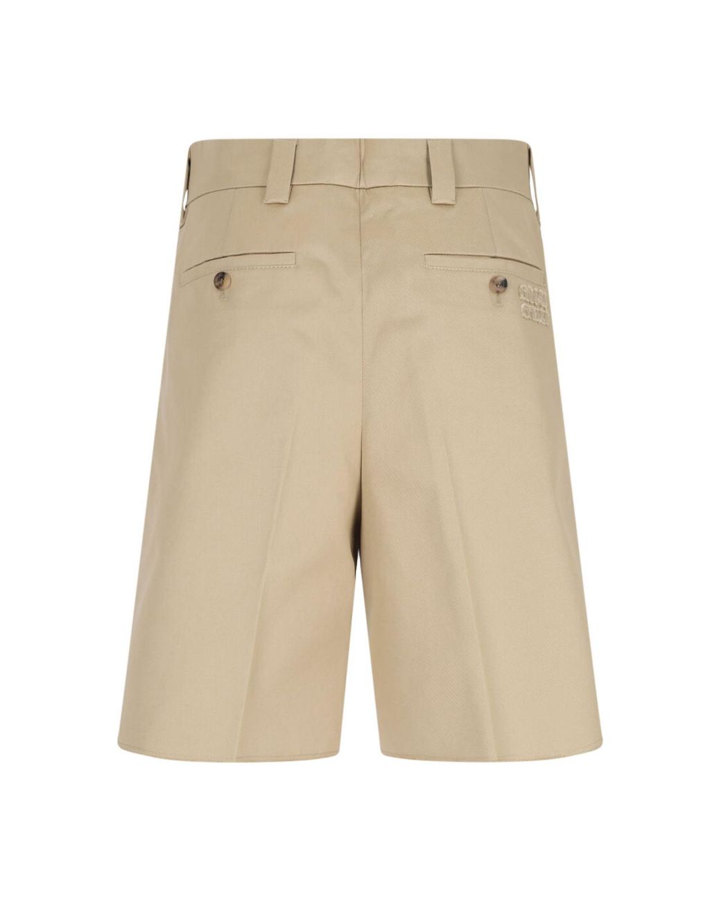 Miu Miu Natural Chino Bermudas