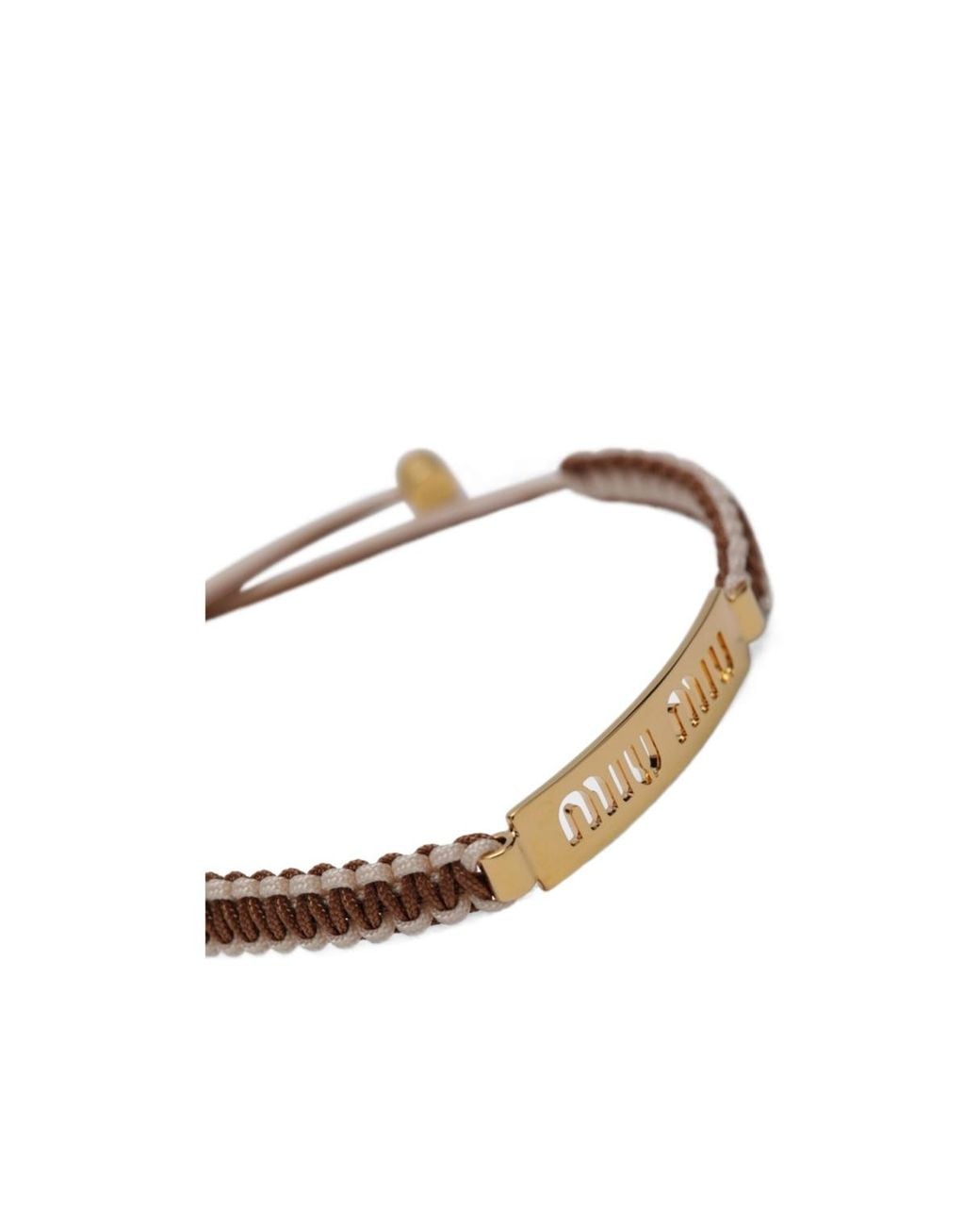Miu Miu White Cut Out Logo Bracelet
