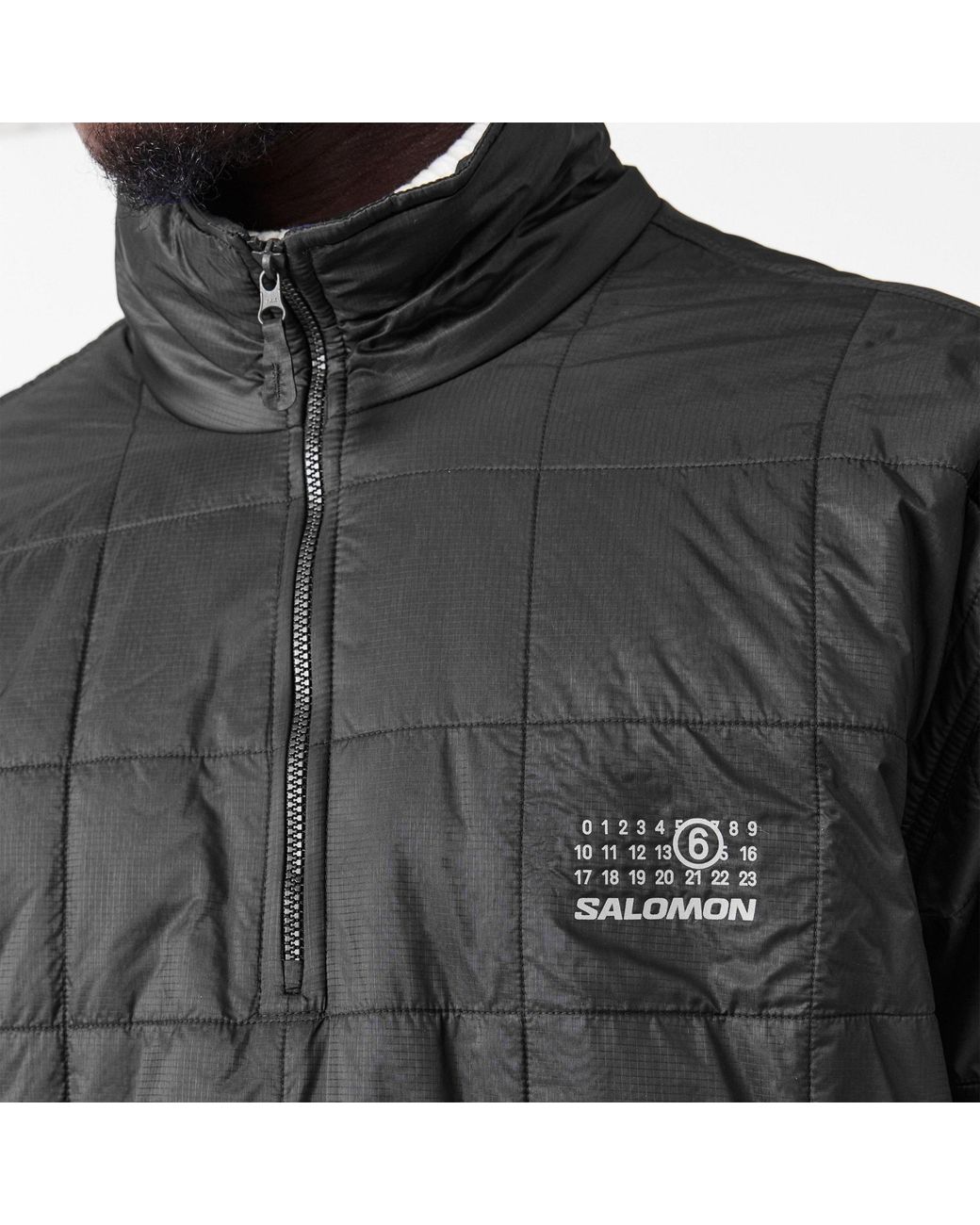 MM6 by Maison Margiela Gray Reversible Insulated Long Sleeve Quilted Jacket for men