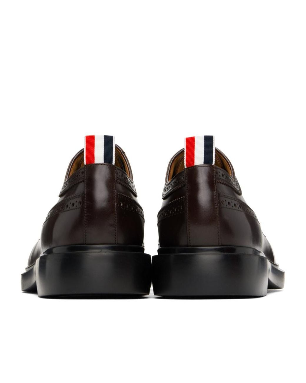 Thom Browne Brown Brogue-Detail Lace-Up Derby Shoes for men