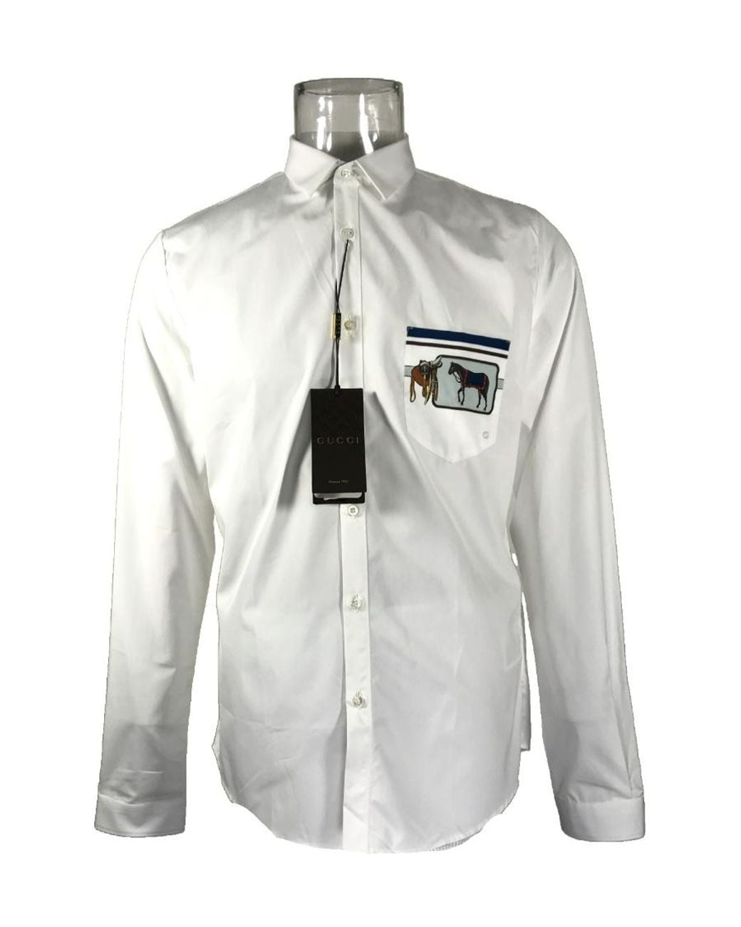 Gucci White Long-Sleeved Shirt for men