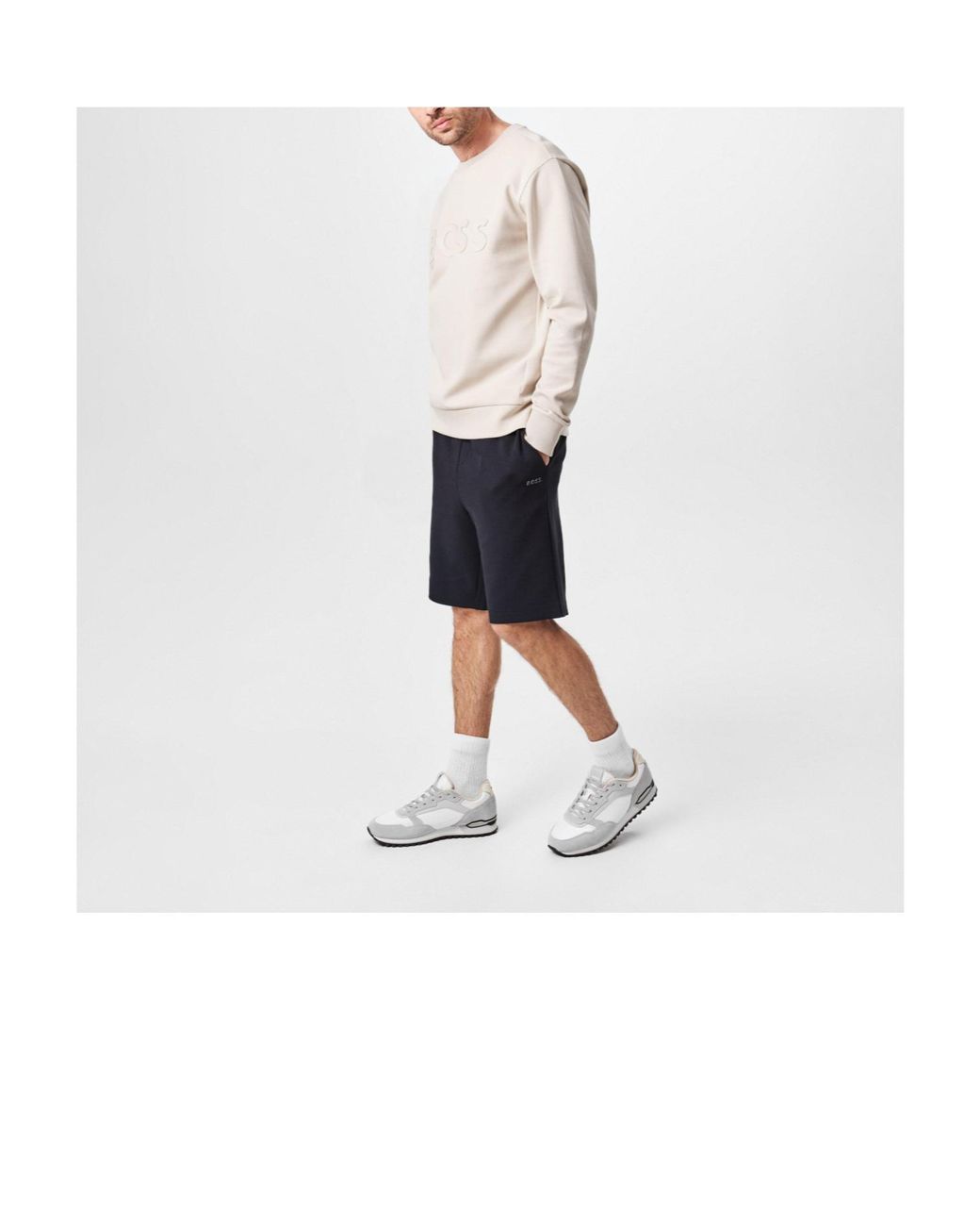 Boss White Parkour Running Trainers for men