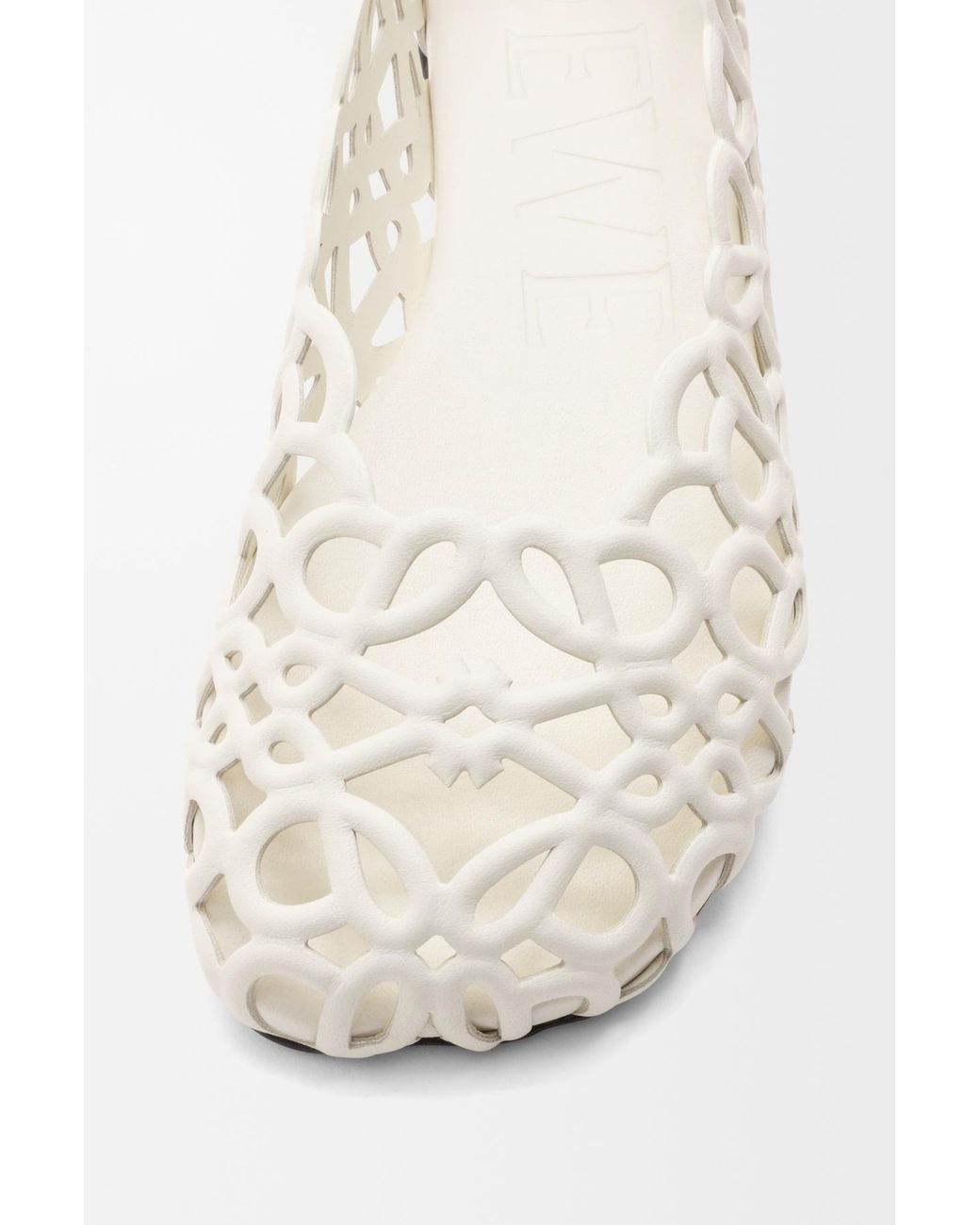 Loewe Natural Petal Anagram Leather Ballerina Flats