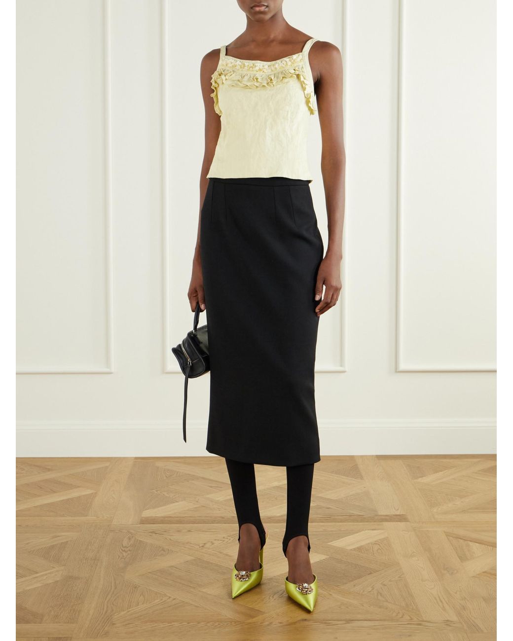 ShuShu/Tong Natural Ruffled Sleeveless Top
