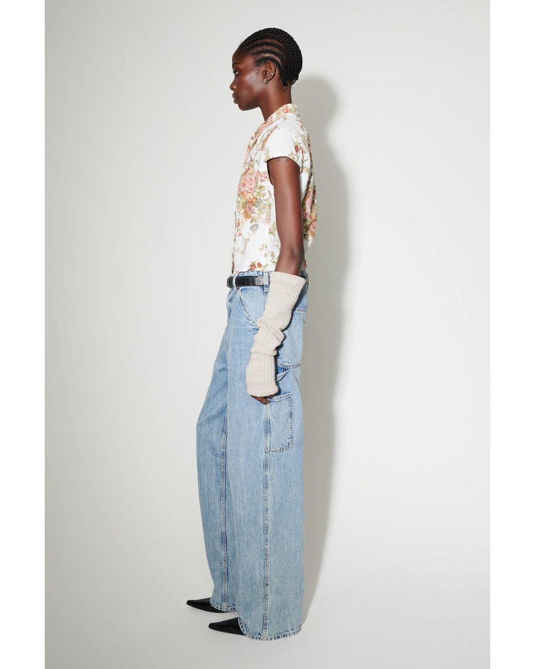 Our Legacy Blue High-Rise Wide-Leg Jeans