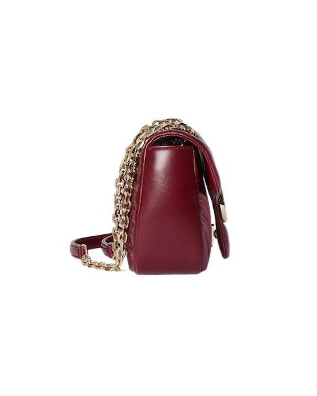 Gucci Red Gg Marmont Medium Shoulder Bag