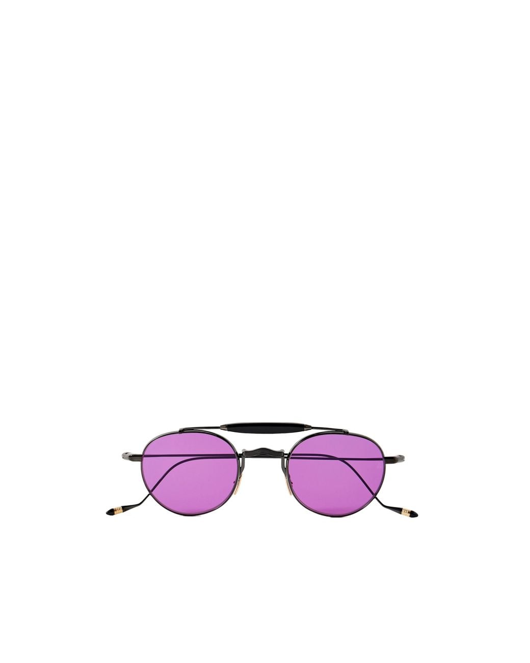 Jacques Marie Mage Purple Round-Frame Beta-Titanium Sunglasses