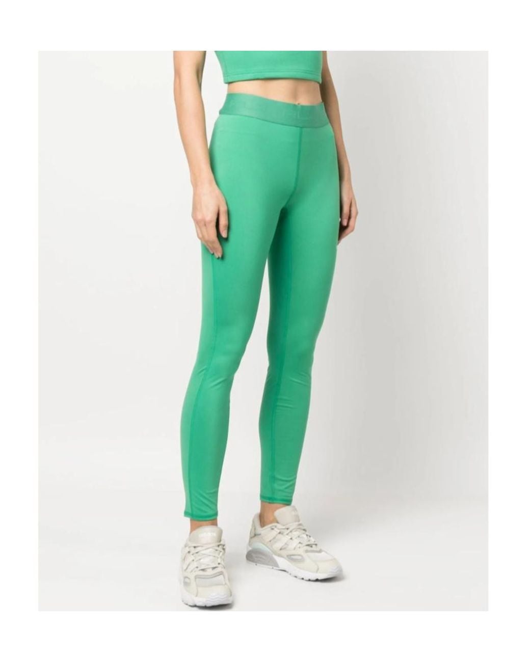 Polo Ralph Lauren Green Rlx Ralph Lauren Logo-Waist Cropped Skinny Leggings