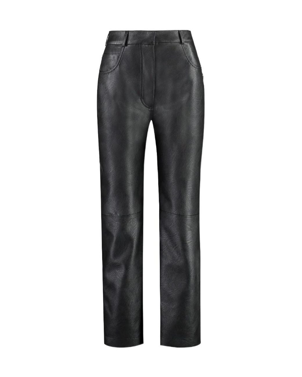 Stella McCartney Gray Alter Mat Faux Leather Trousers