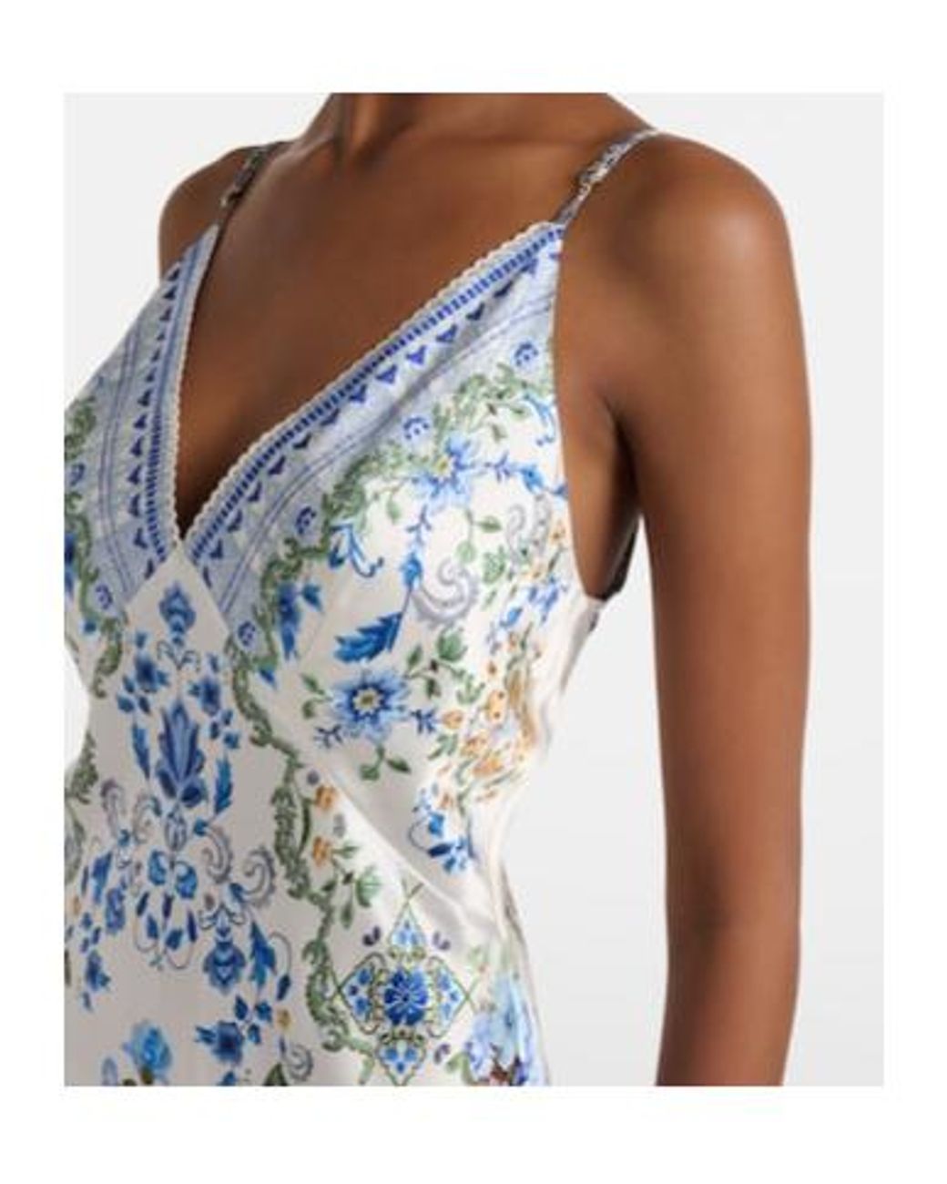 Camilla Blue My Homespun Heart Silk Slip Dress