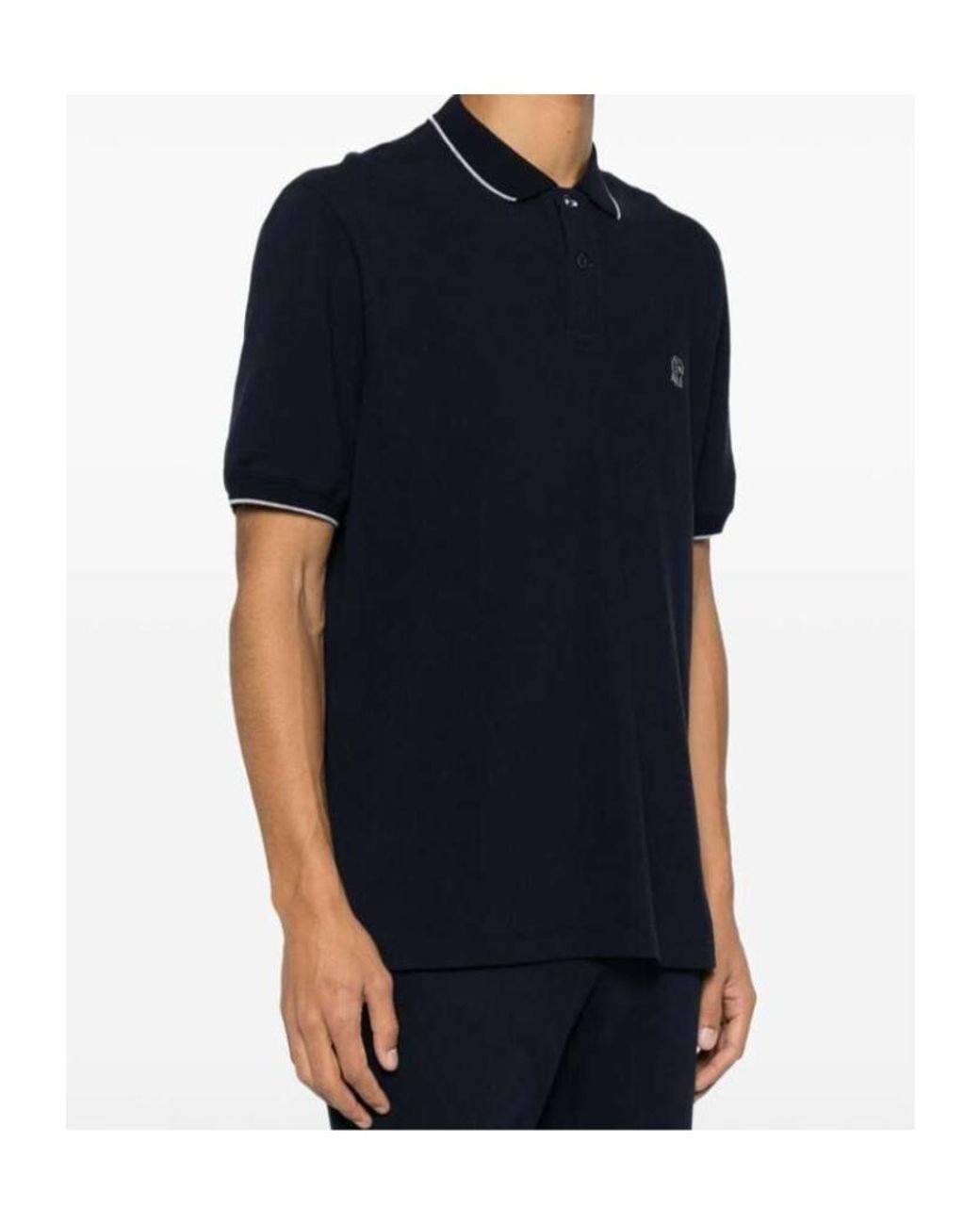 Brunello Cucinelli Black Cotton Polo Shirt for men