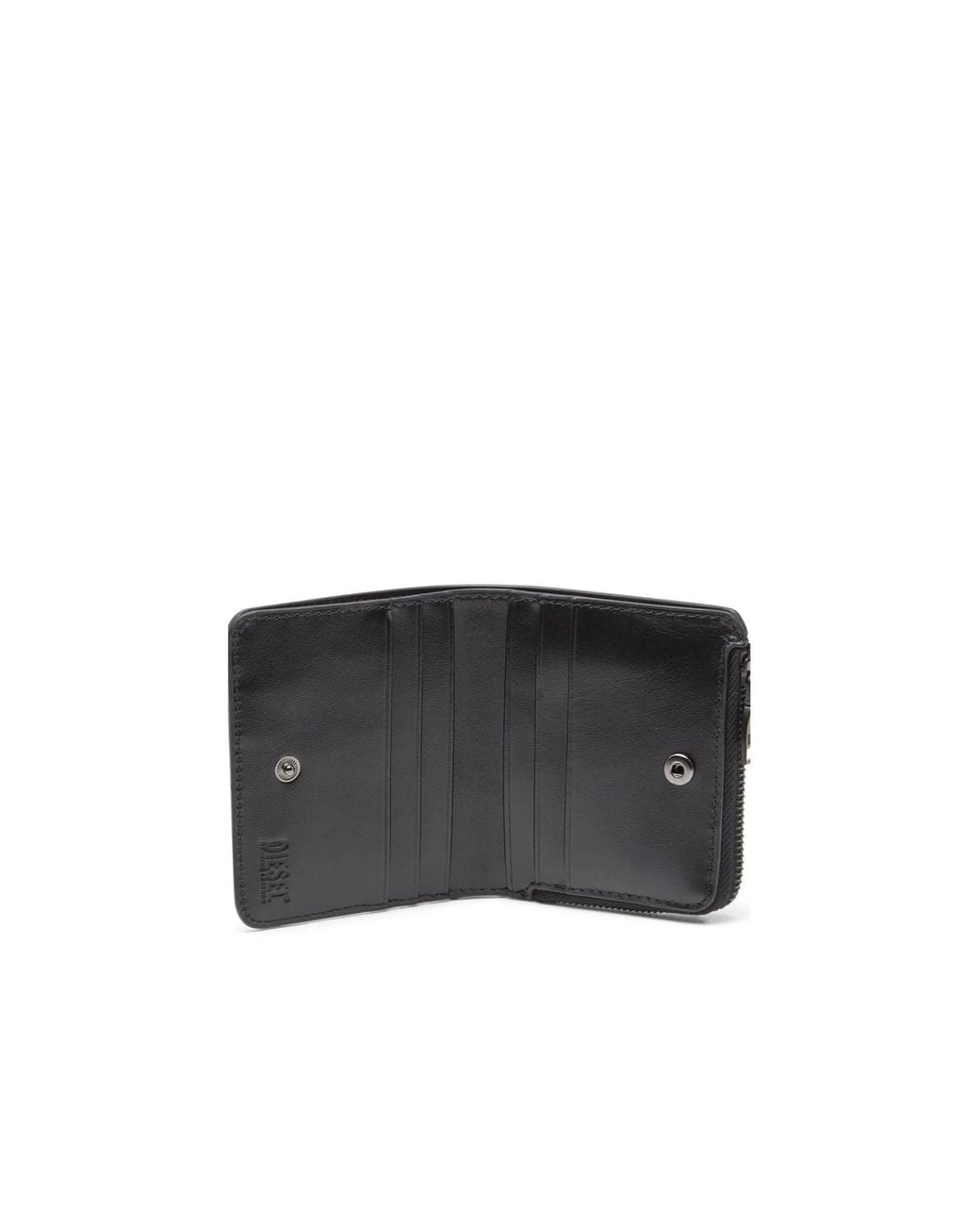 DIESEL Black Holi D Zip Bifold Wallet