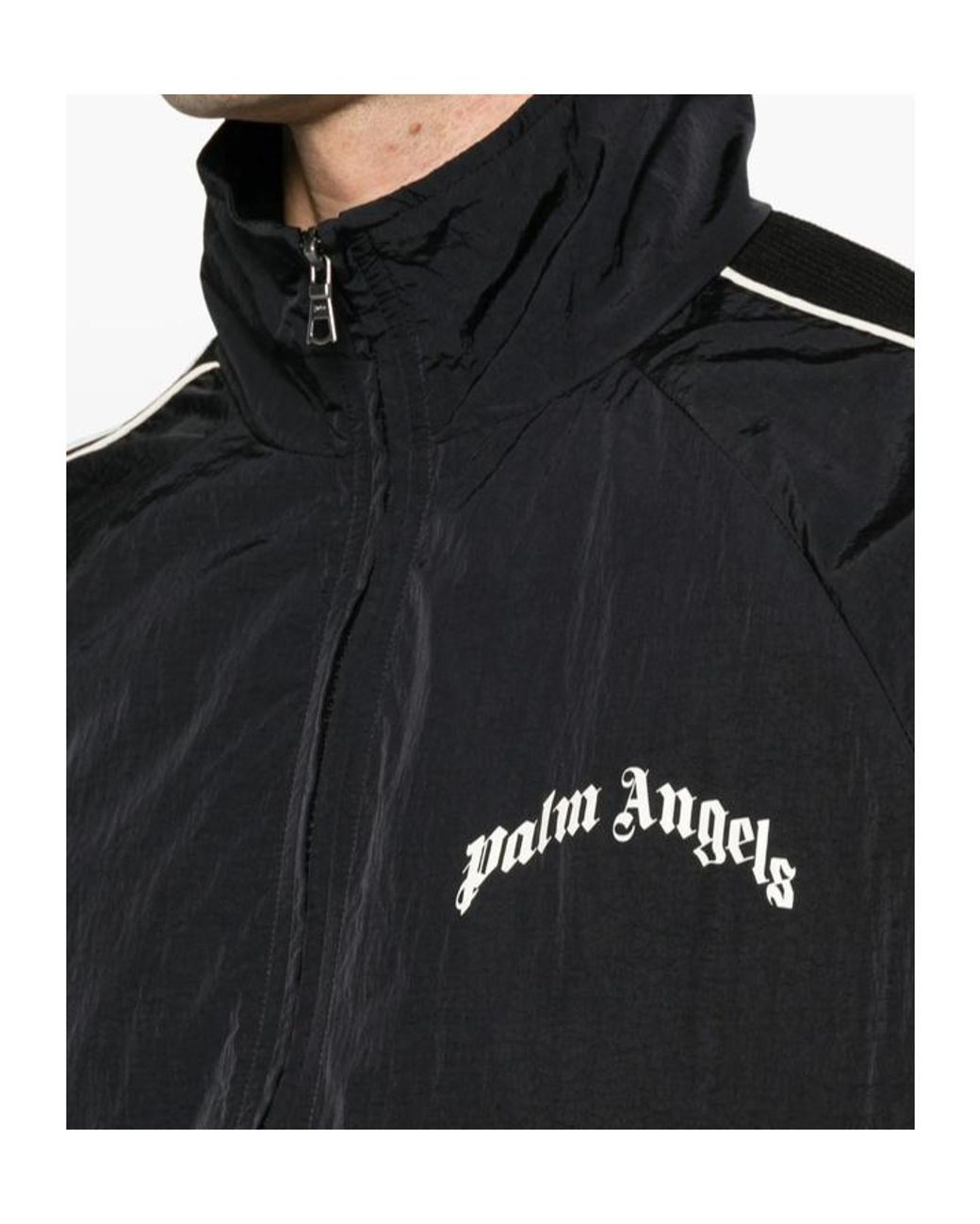 Palm Angels Black Logo Track Jacket for men