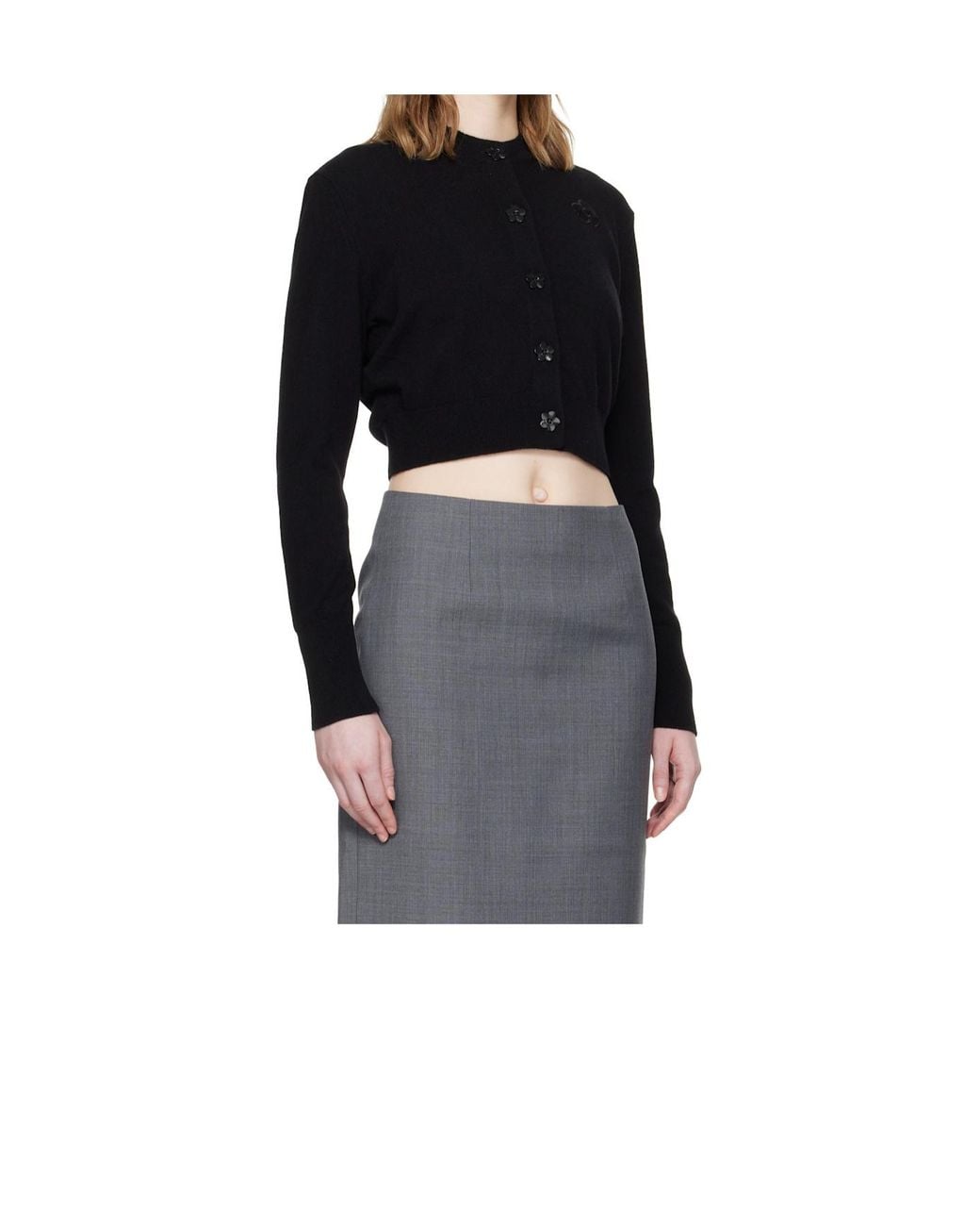 CECILIE BAHNSEN Black Cbdua Long-Sleeves Cardigan