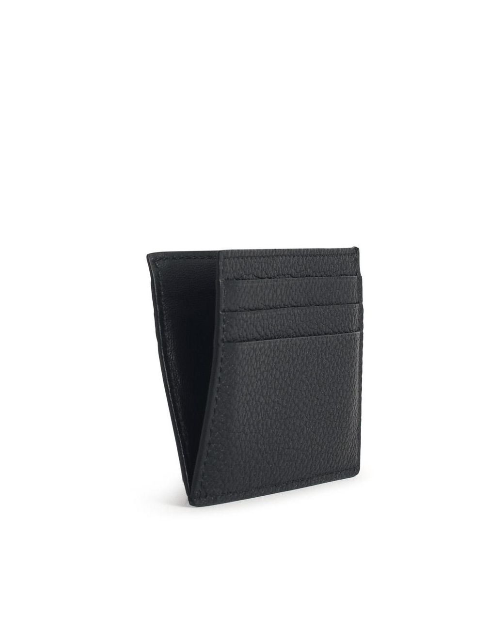 Tom Ford Black Leather Card Holder Wallet for men