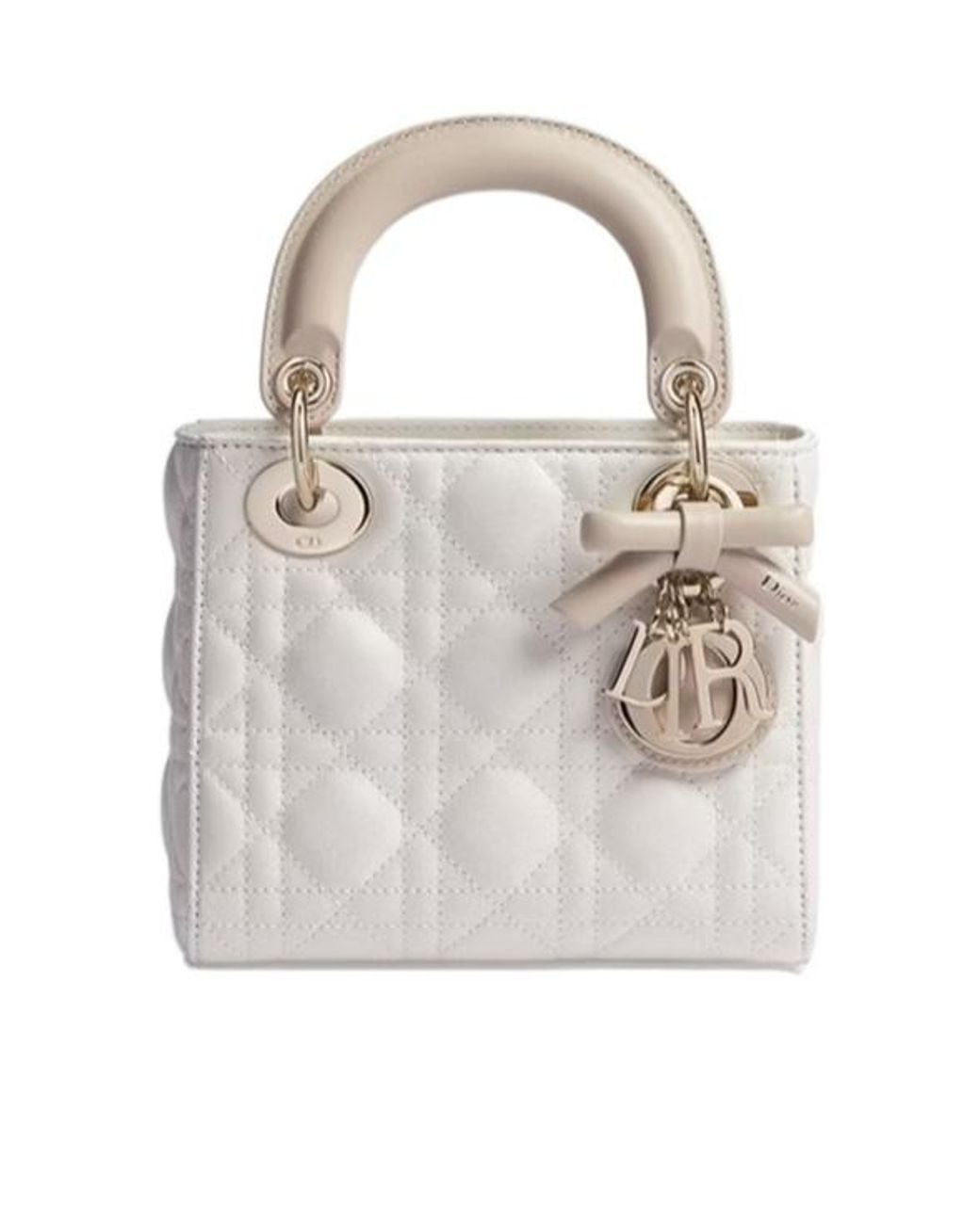 Dior White Mini Lady Chain Bag