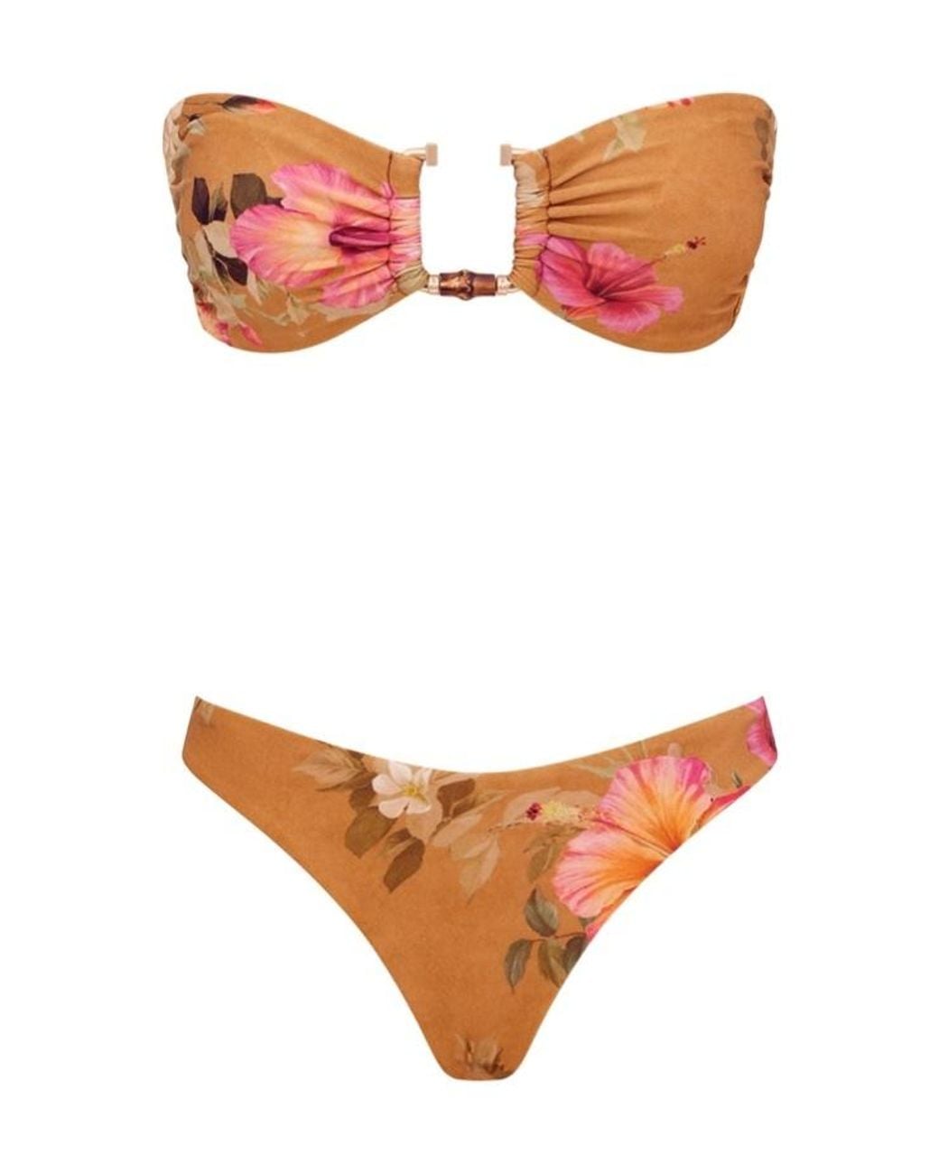 Zimmermann Multicolor Mahon Bamboo Trim Bikini