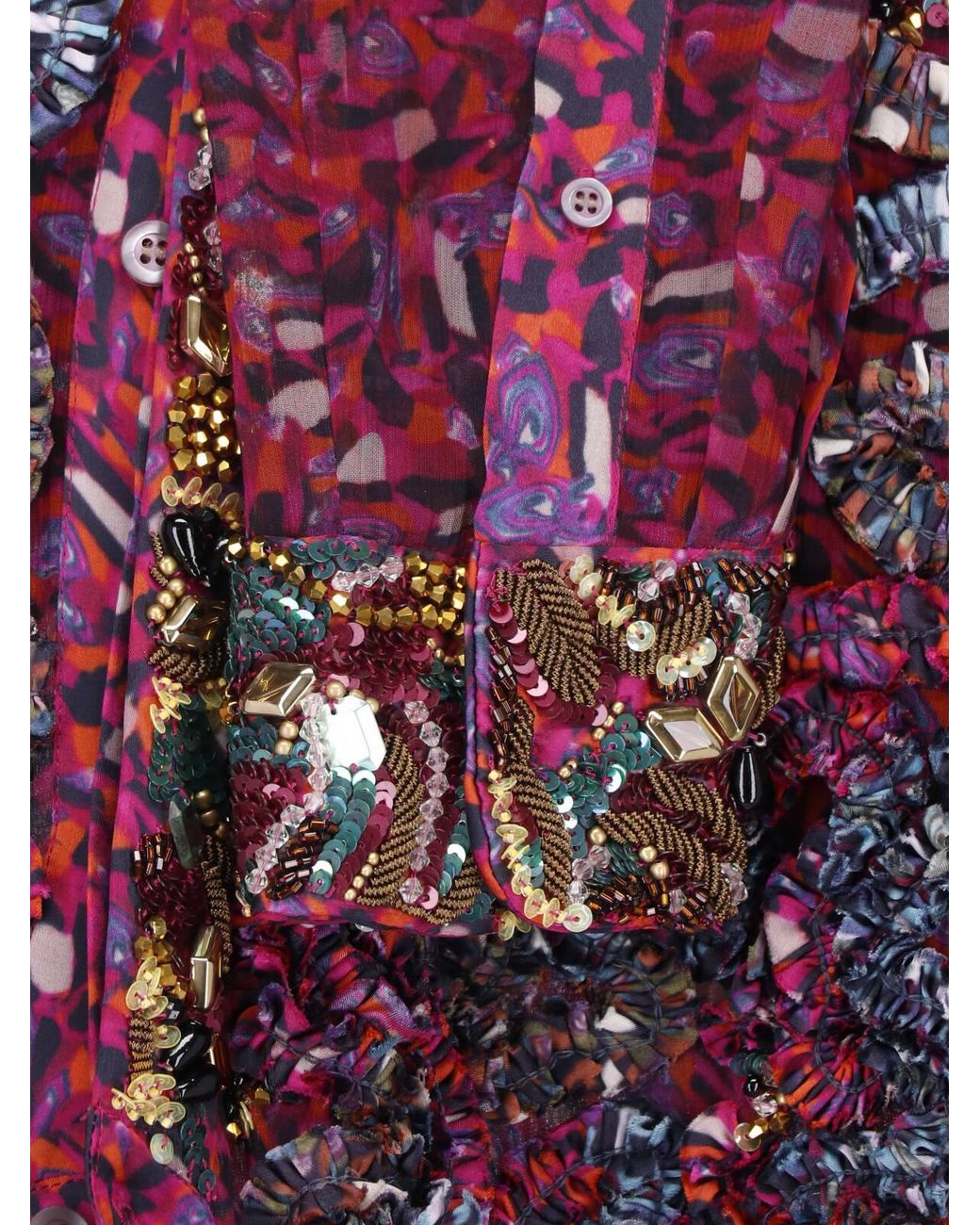 Dries Van Noten Purple Sequined Shirt