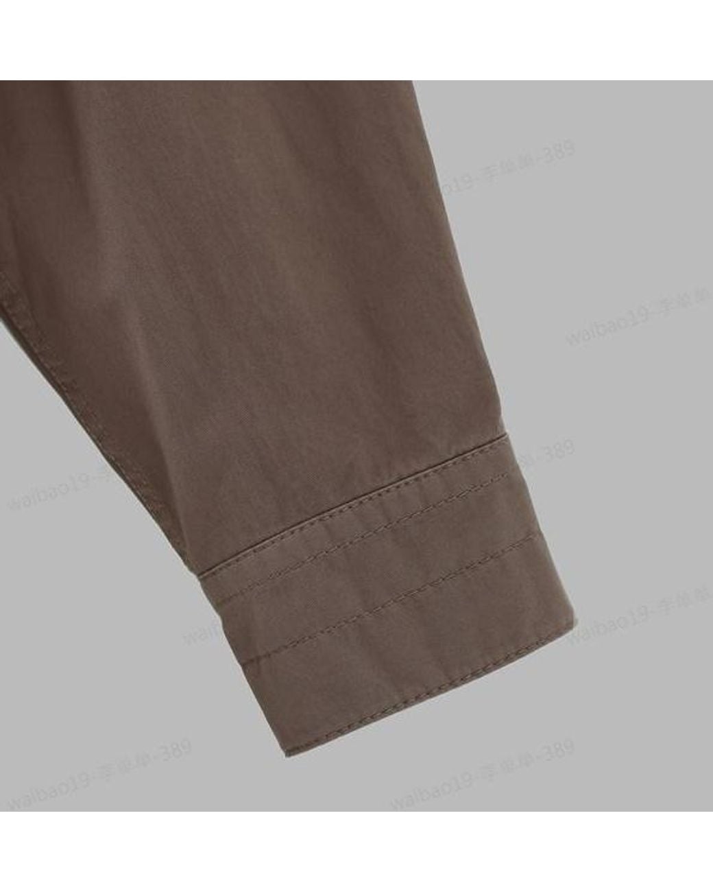 Lemaire Brown Long-Sleeved Buttoned Shirt for men