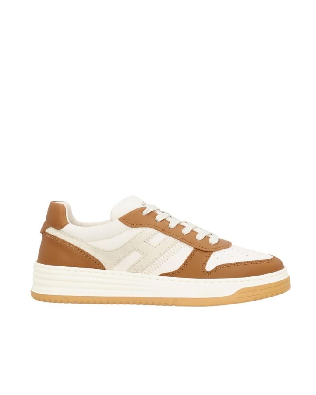 Hogan Natural Color-Block Lace-Up Sneakers for men