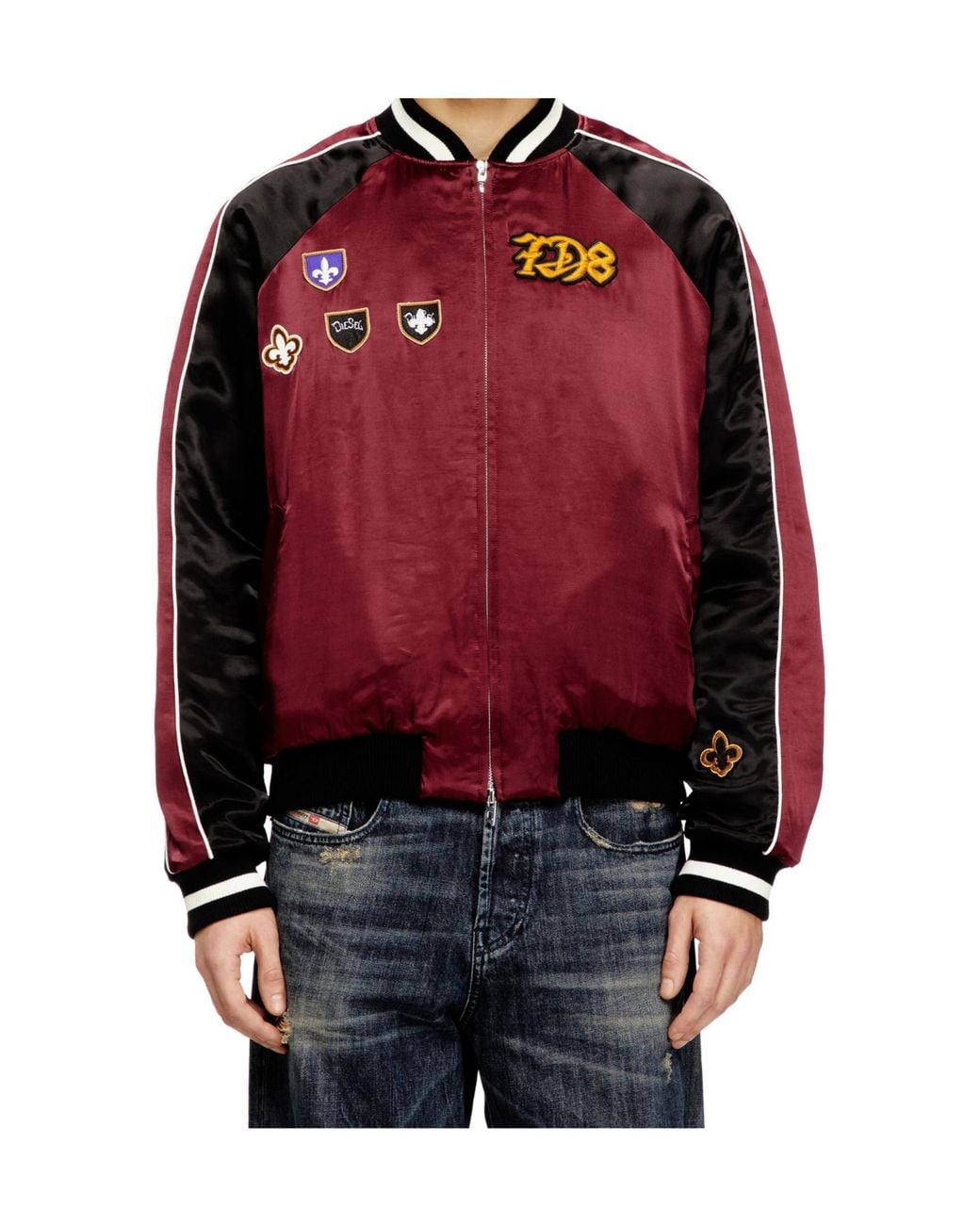 DIESEL Red J Foulkes Bomber Jacket for men