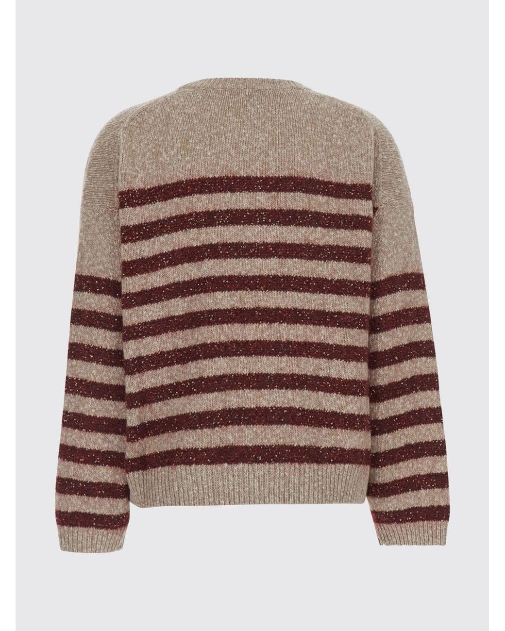 Brunello Cucinelli Brown Dazzling Stripes Jumper