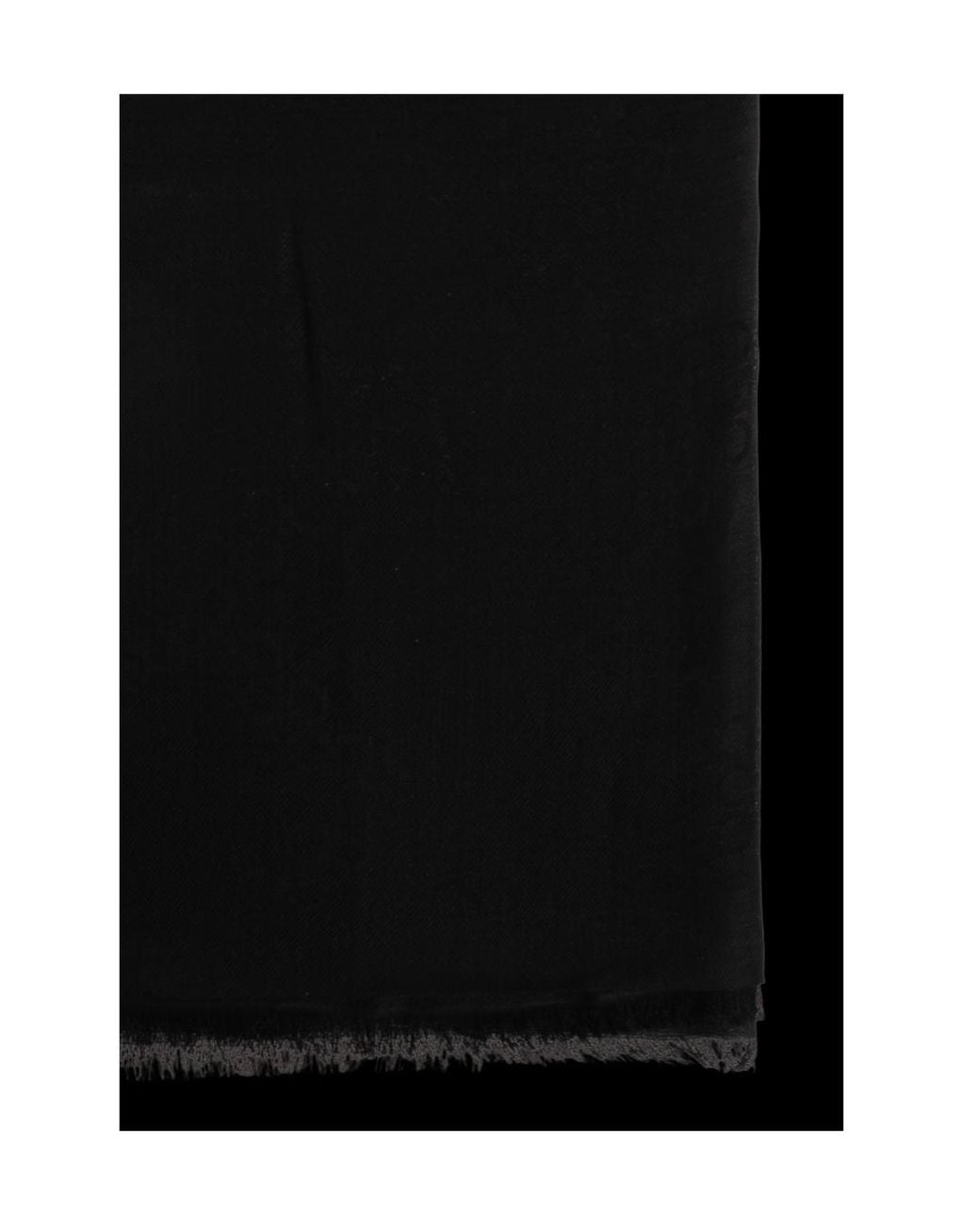 Ferragamo Black Ferragamo Monogram Fringed Scarf