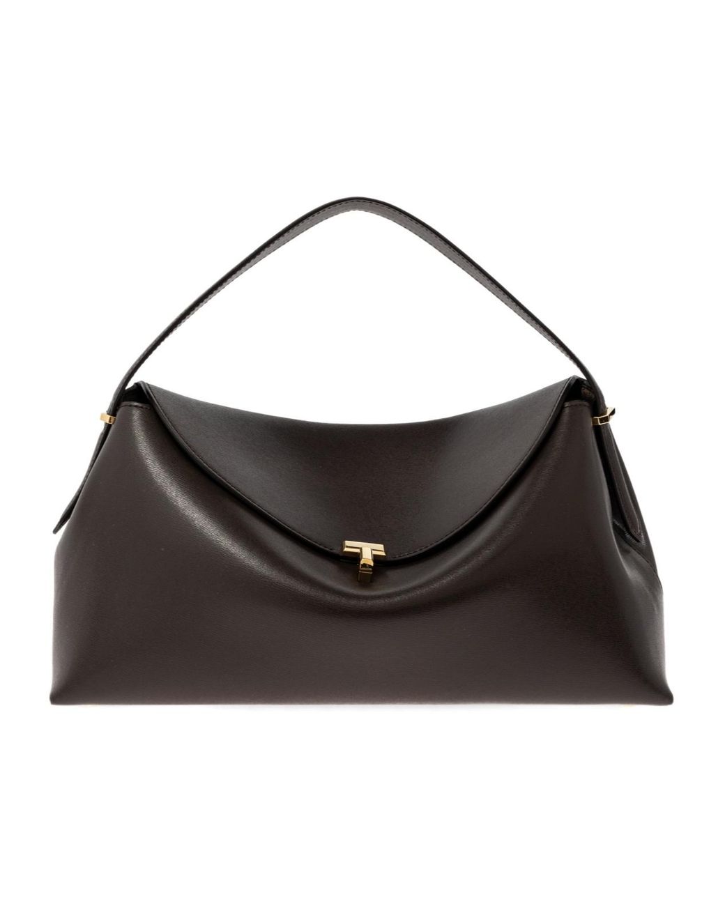Totême Black Totême T-Lock Top Handle Medium Shoulder Bag