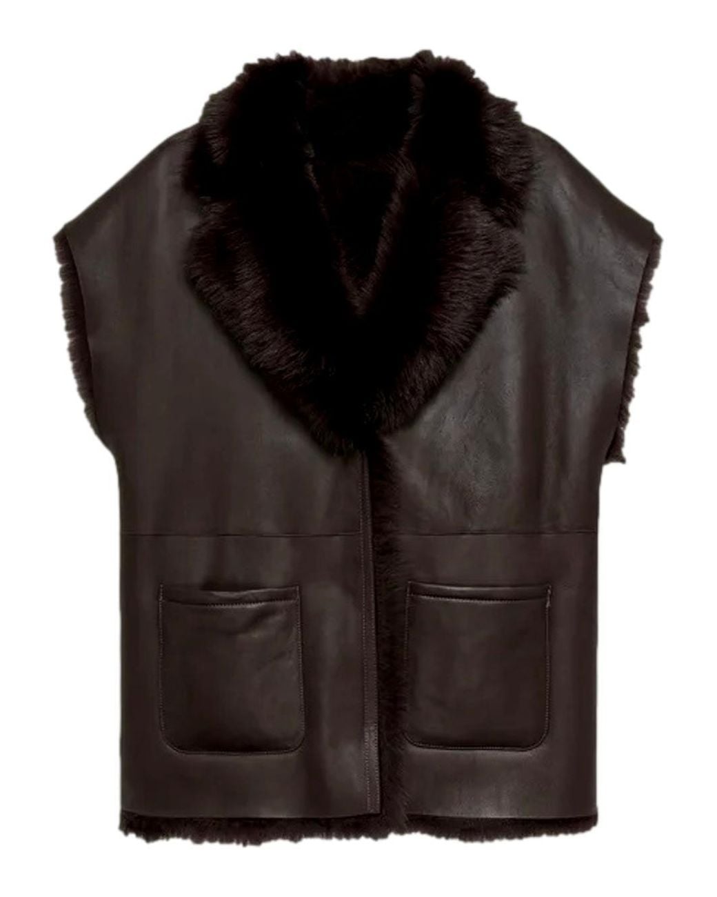 Arma Black Double-Sided Wool Vest