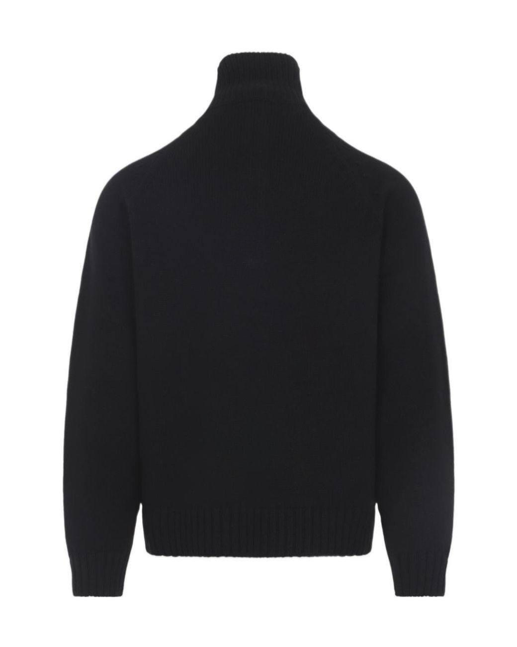 Tom Ford Black Half Zip Knitted Sweater for men