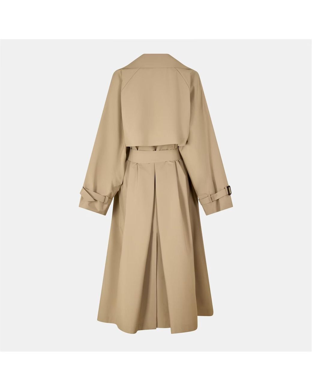 Weekend by Maxmara Natural Fatto Water-Repellent Double-Breasted Long Sleeve Trench Coat