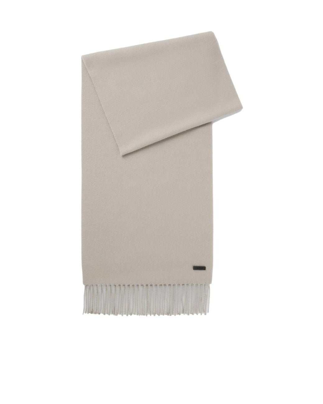 Boss Gray Fringed Scarf for men