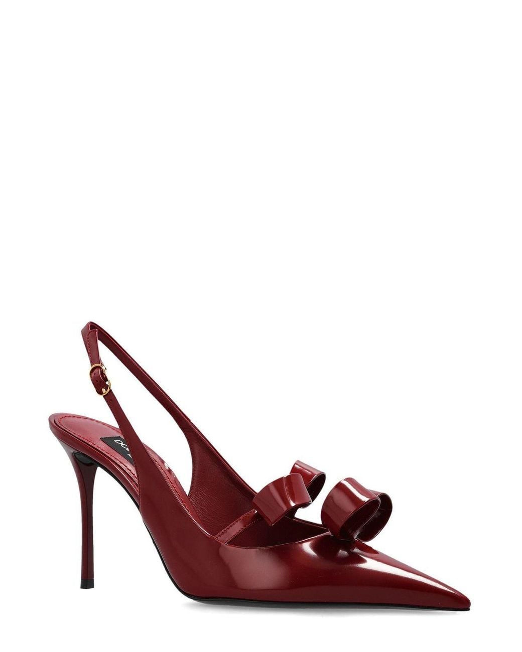 Dolce & Gabbana Red Bow Detailed Pointed Toe Pumps