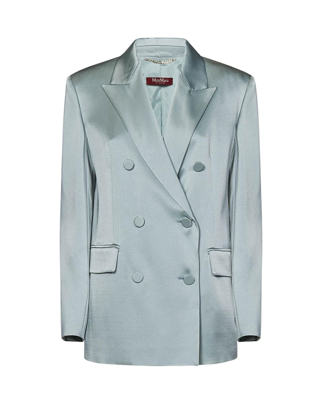 Max Mara Blue Studio Teiera Double-Breasted Blazer