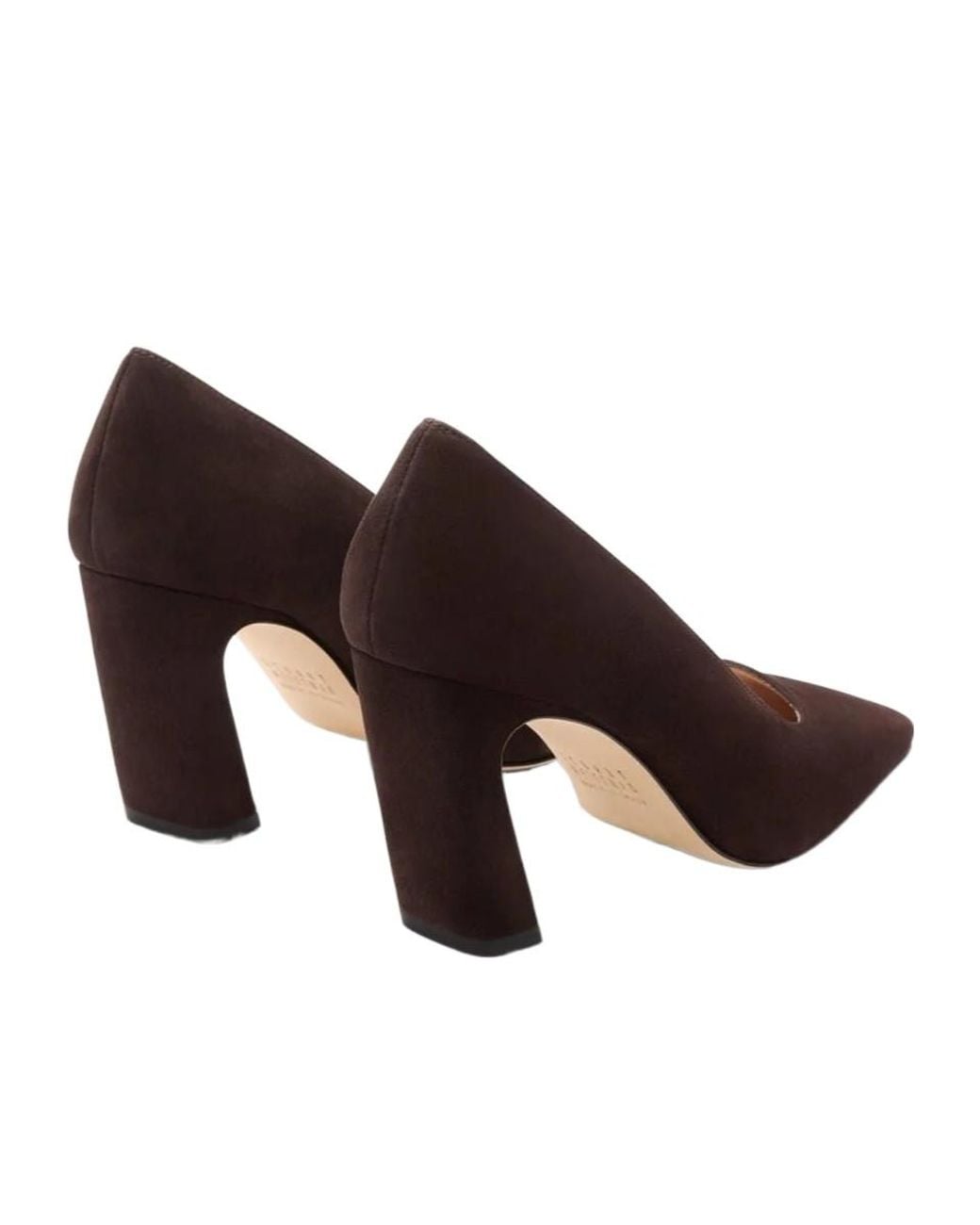 Stuart Weitzman Brown Square-Toe High Heels