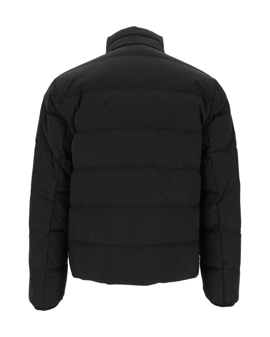 Emporio Armani Black Quilted Zip-Up Down Jacket for men