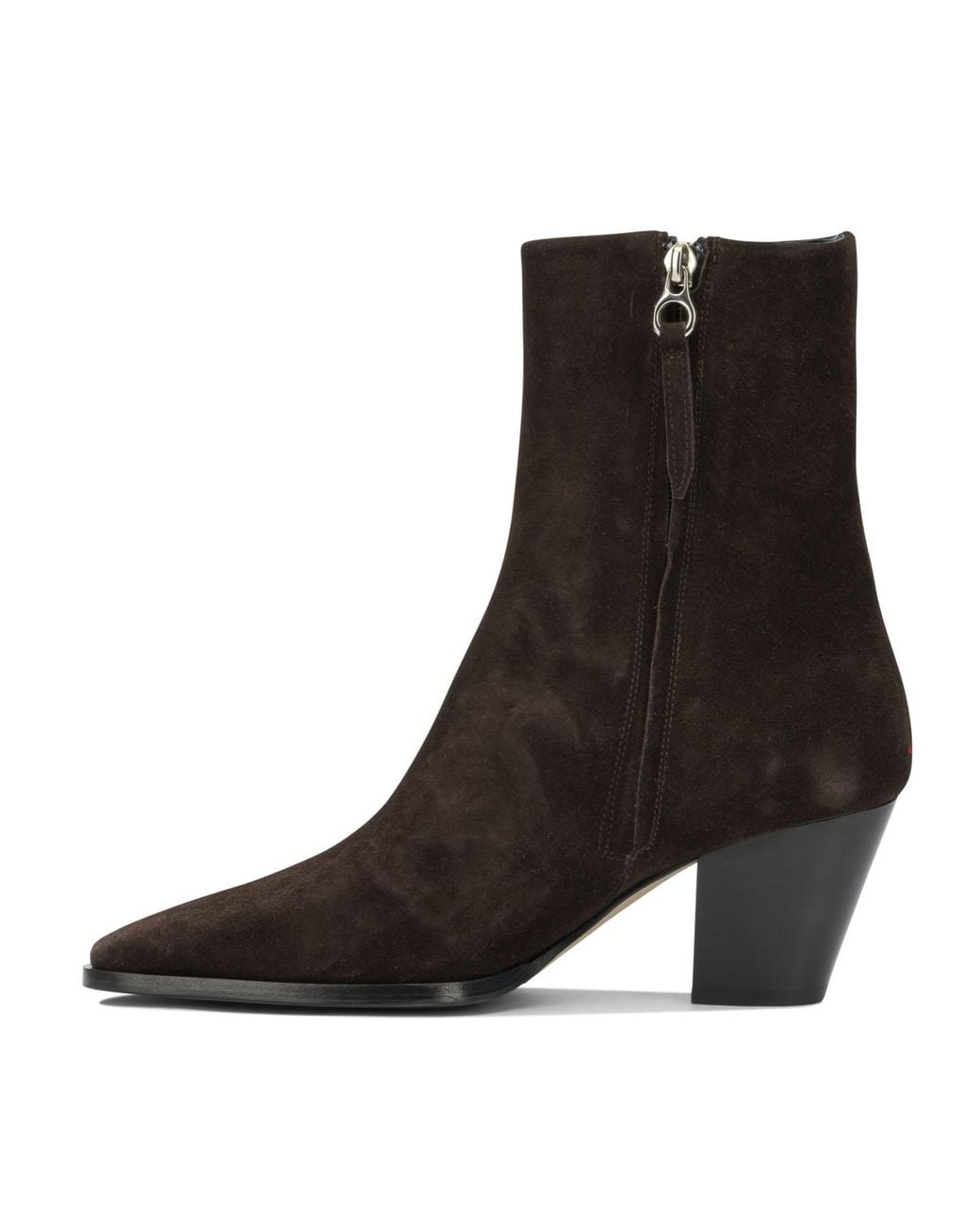 Aeyde Brown Square-Toe Ankle Boots