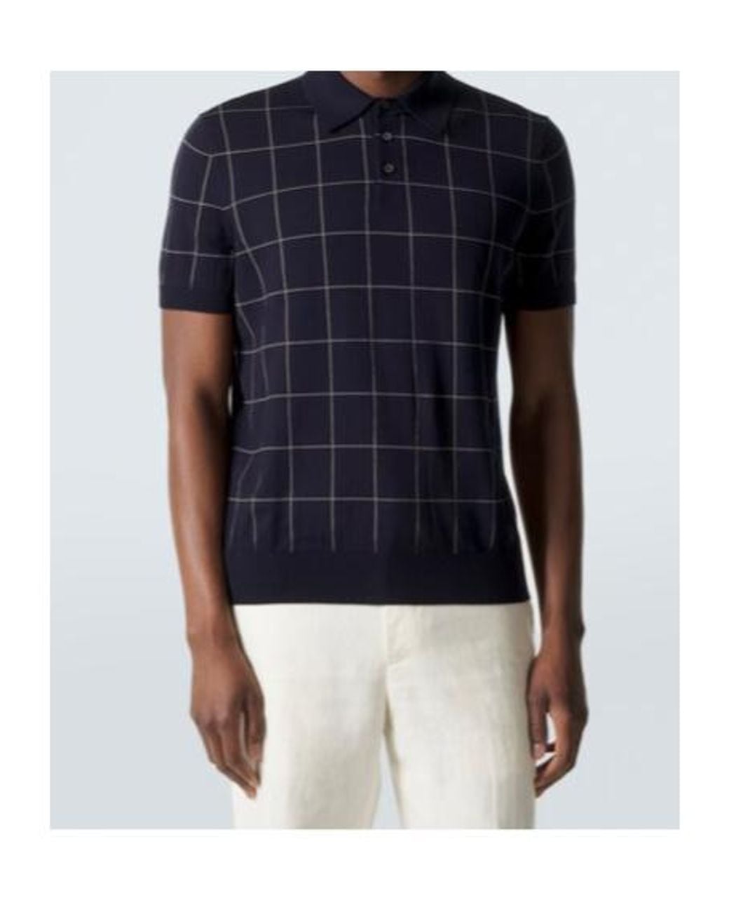 Dunhill Blue Colorblocked Cotton And Silk Sweater for men