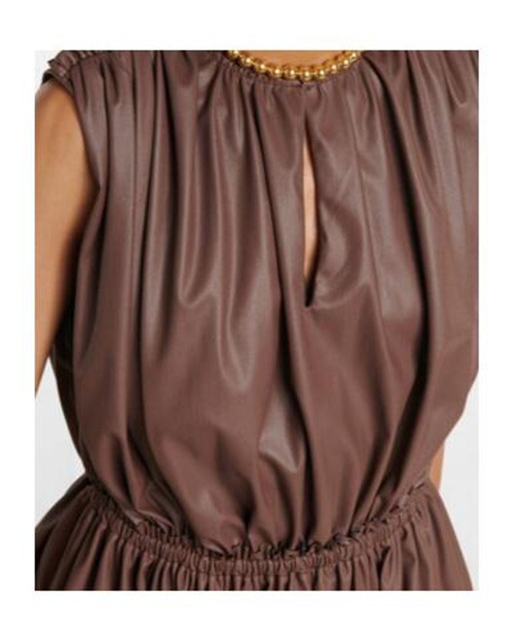 Altuzarra Brown Baldur Pleated Peplum Top