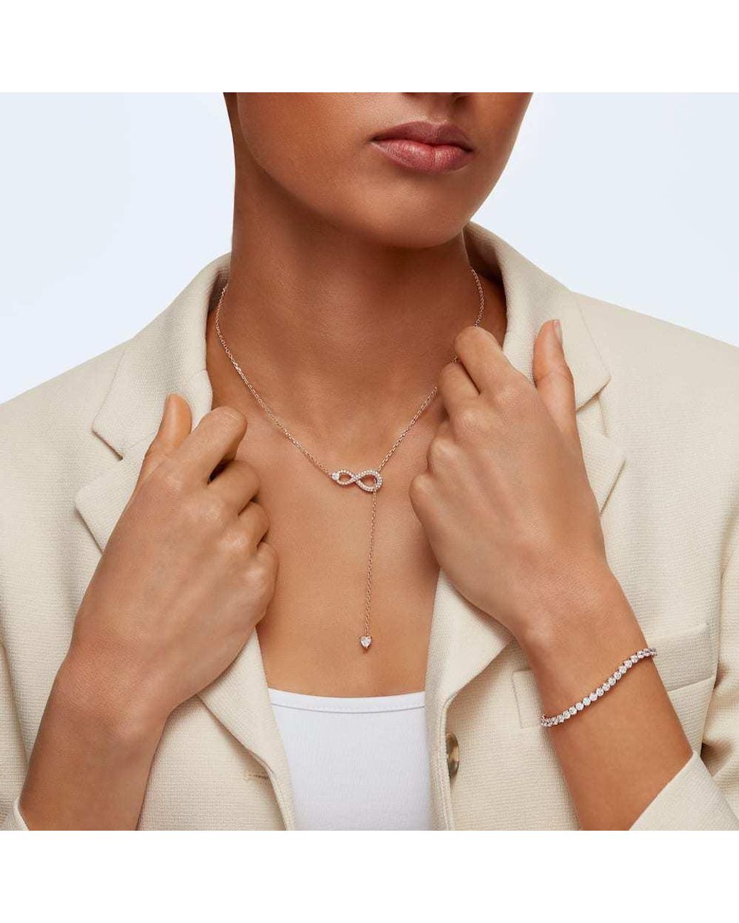 Swarovski White Infinity Symbol Necklace