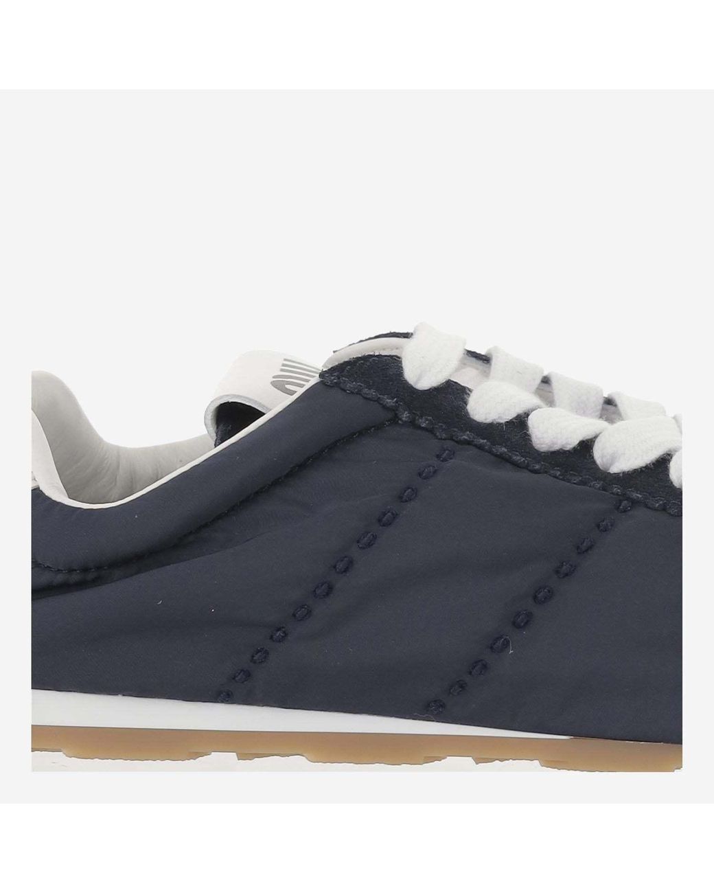 Miu Miu Plume Low-Top Sneakers in Blue | Lyst