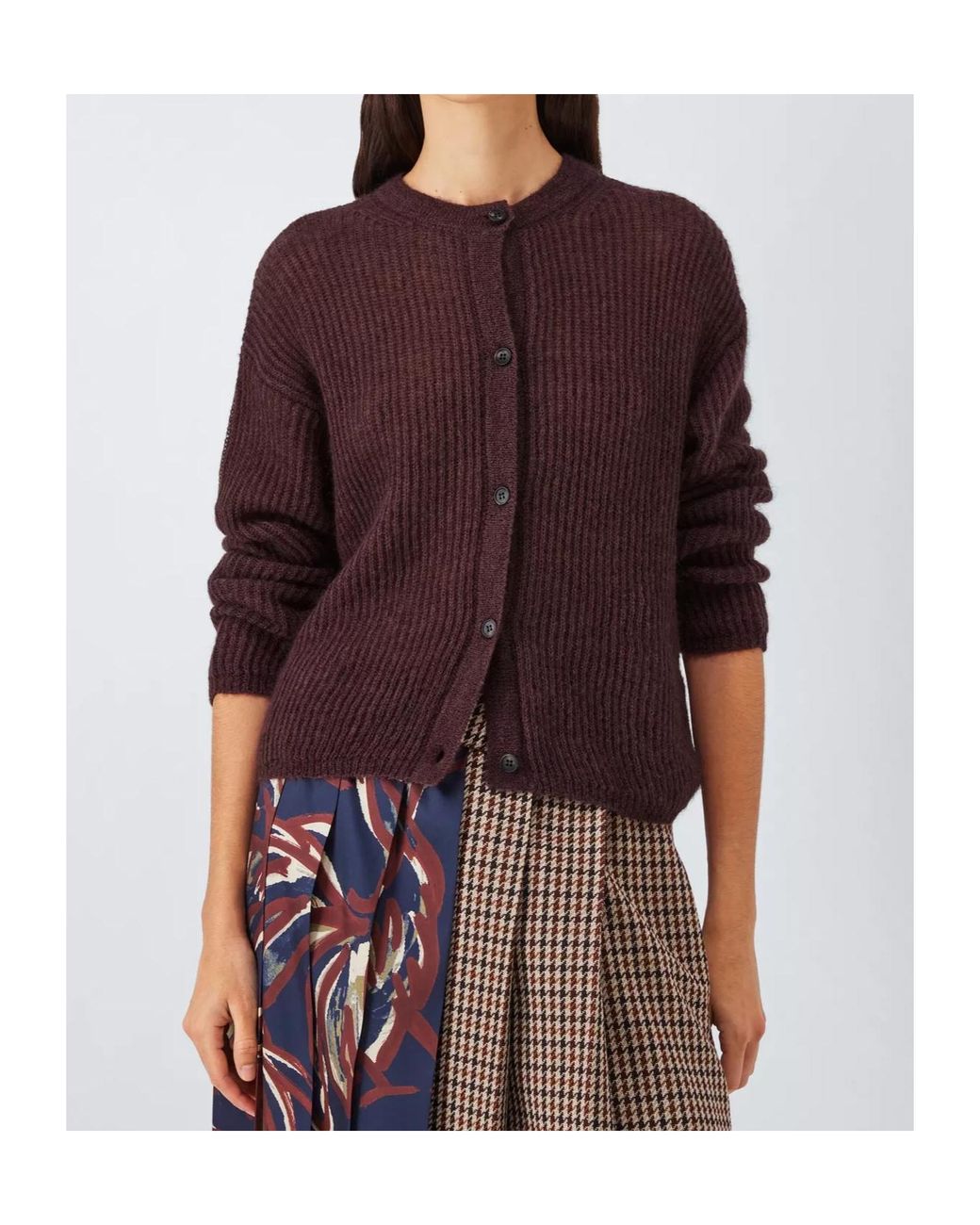 Max Mara Purple Mm By Knitted Cropped Cardigan