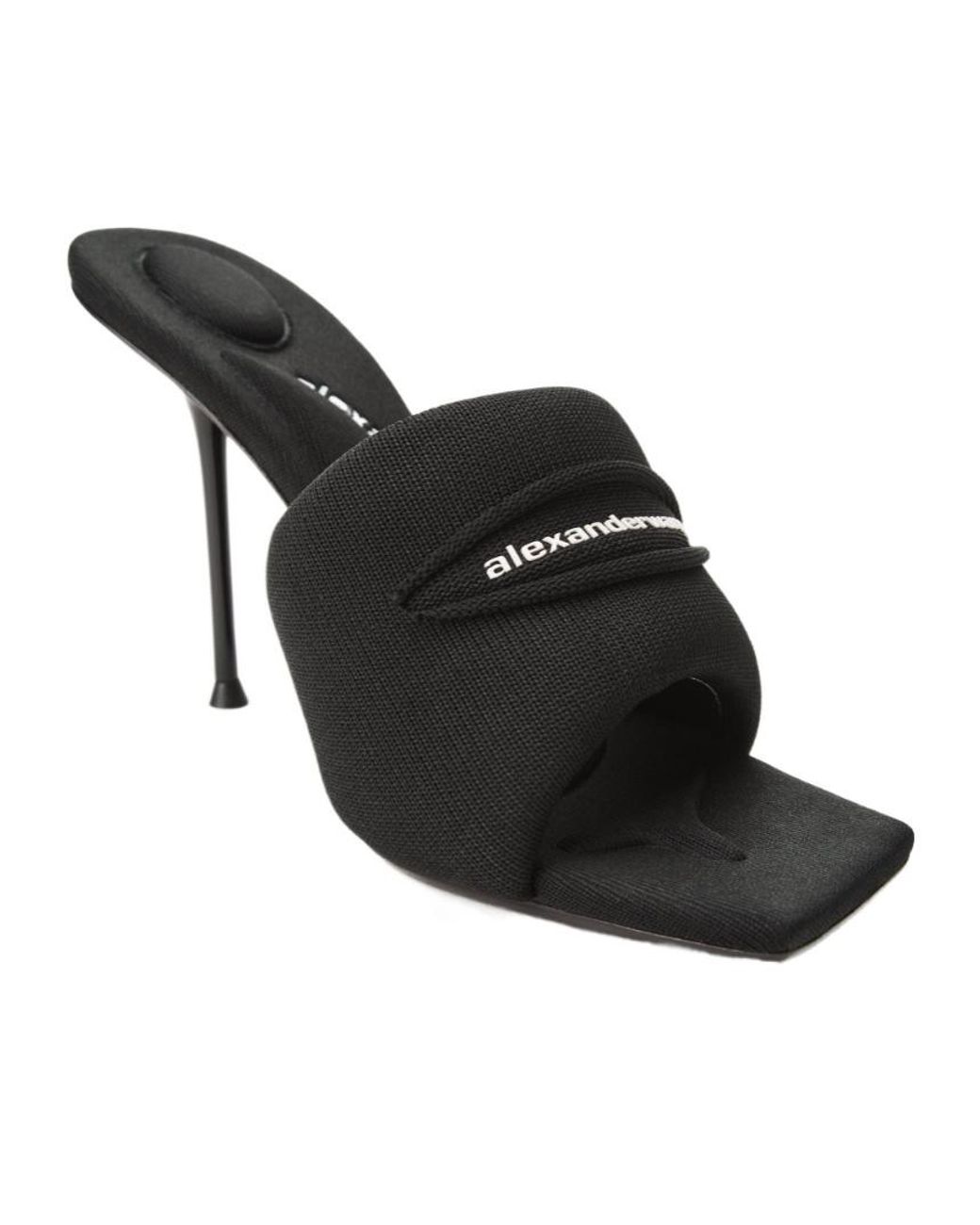 Alexander Wang Julie Slash Knit Mule Sandals In Black Lyst UK alexander-wang-julie-slash-knit-mule-sandals-in-black-lyst-uk