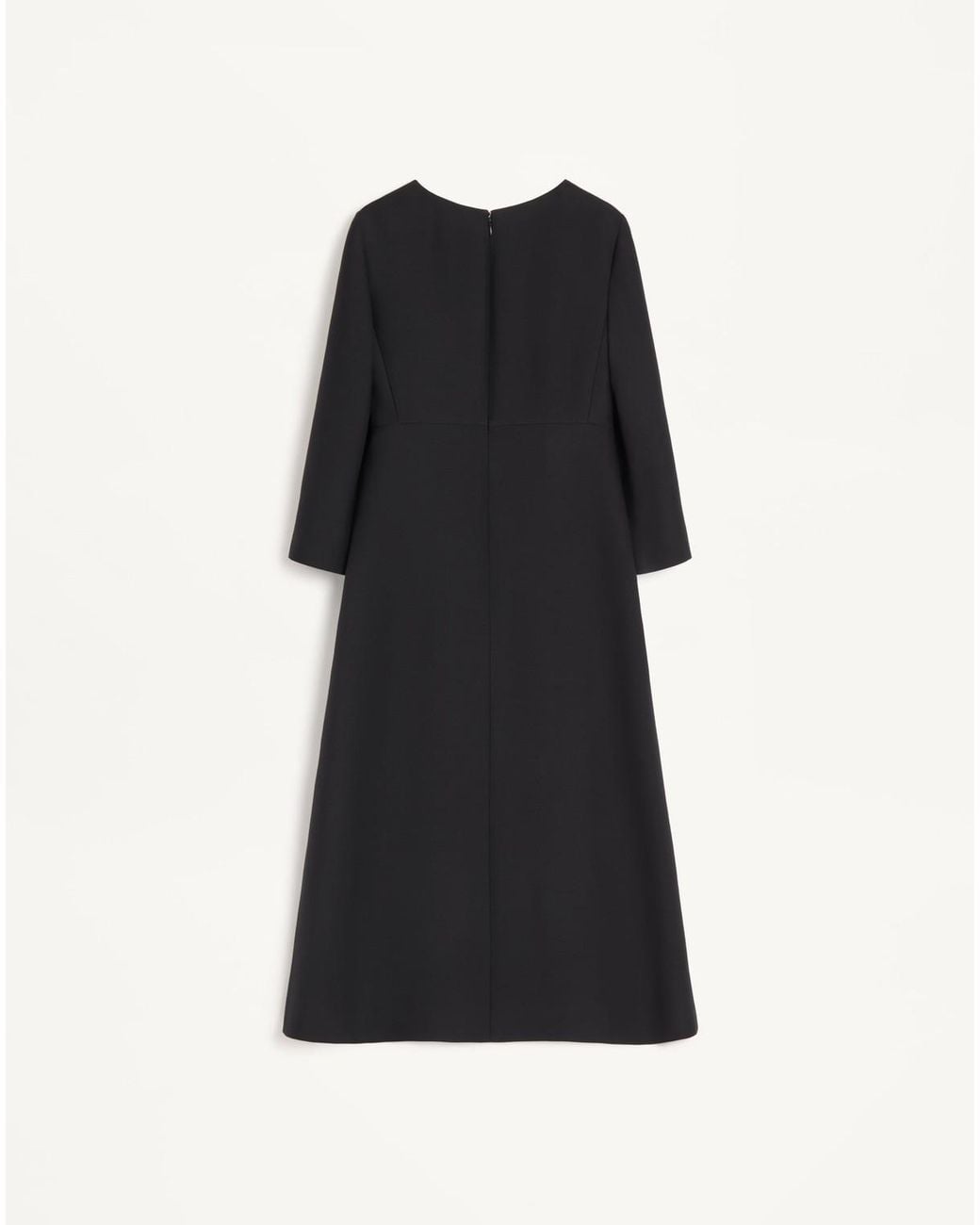 Valentino Black Crepe Couture Midi Dress