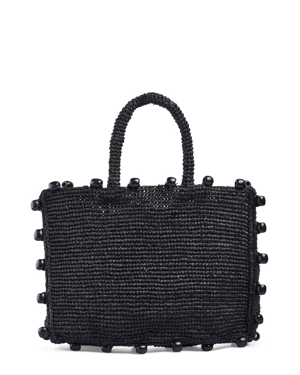 Mc2 Saint Barth Black Colette Bead-Embellished Shoulder Bag