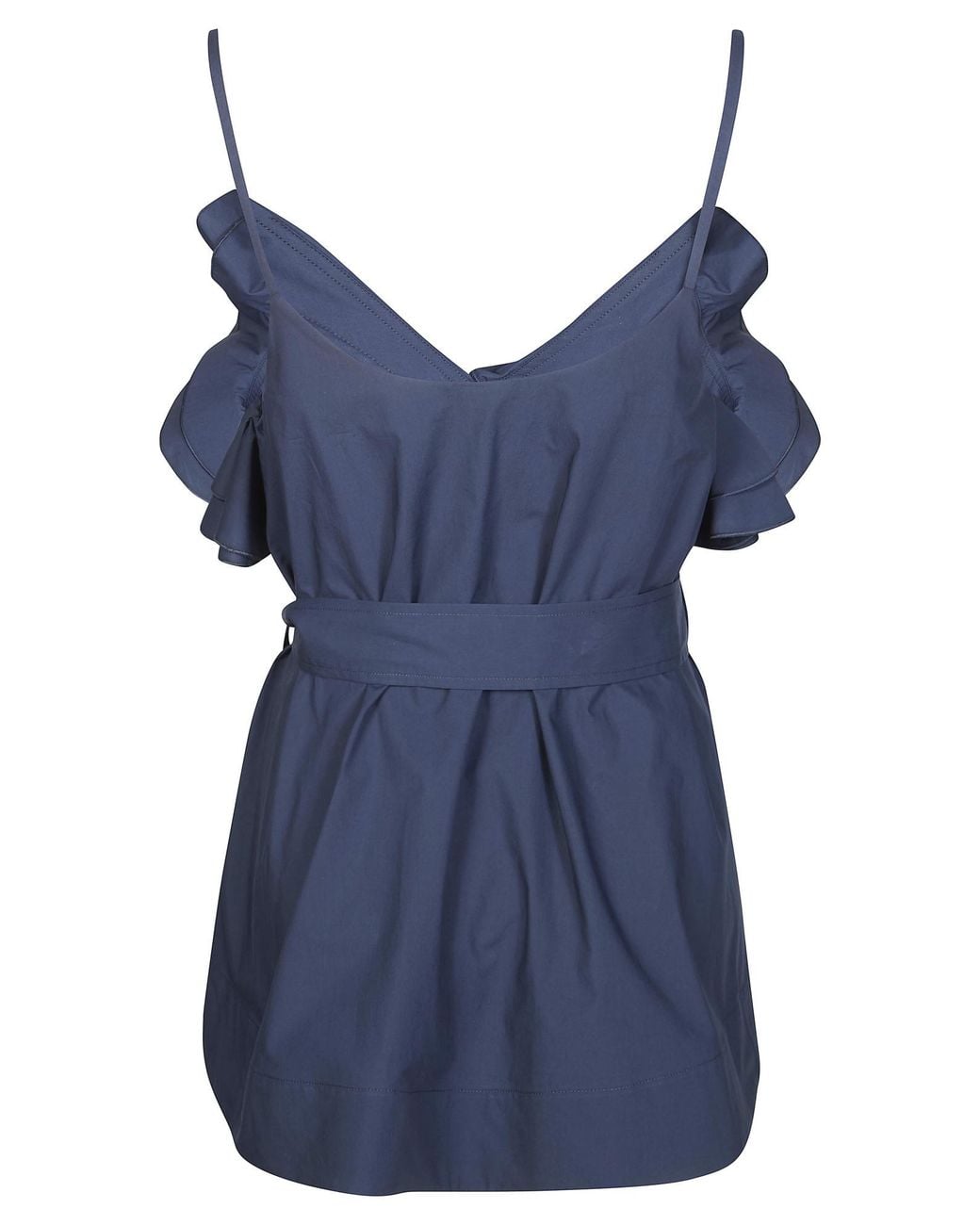 P.A.R.O.S.H. Blue Belted Blouse