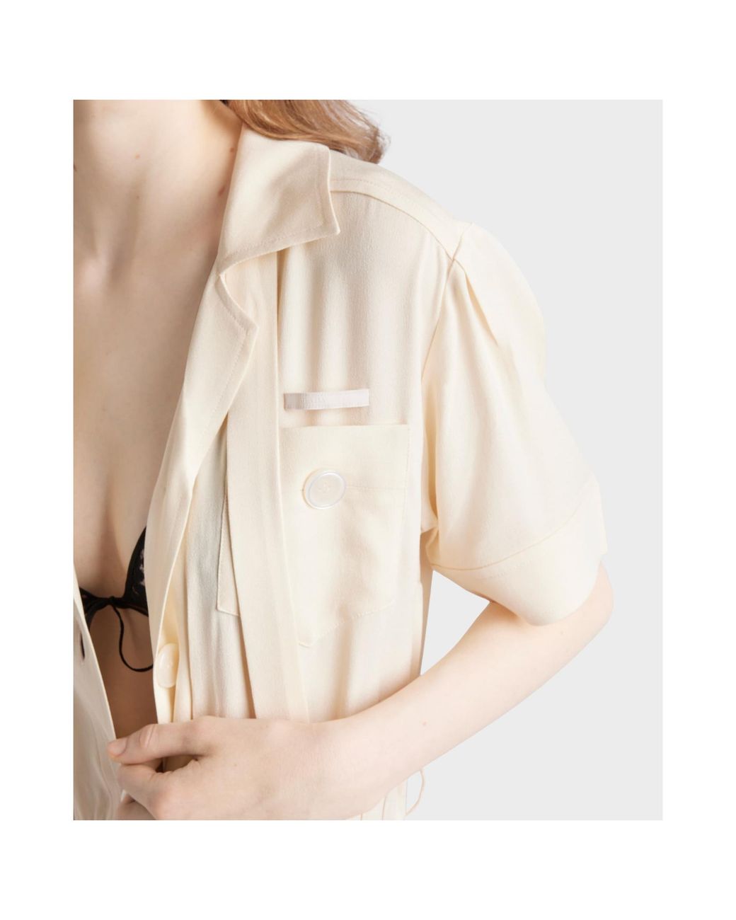 Prada Natural Lace Shirt Dress