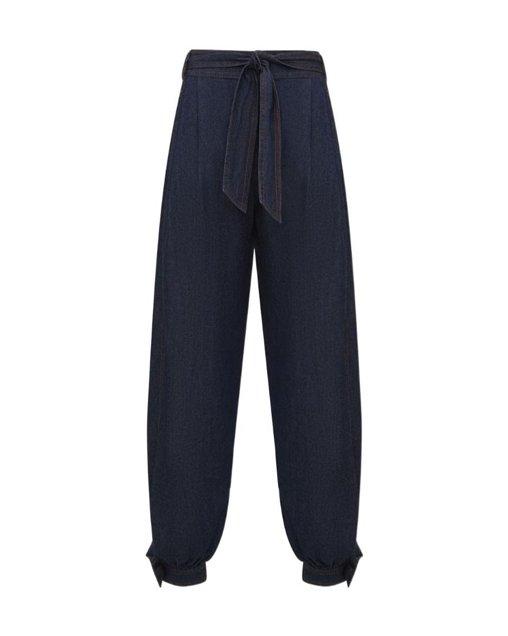 Zimmermann Blue Aster Pleated Jeans
