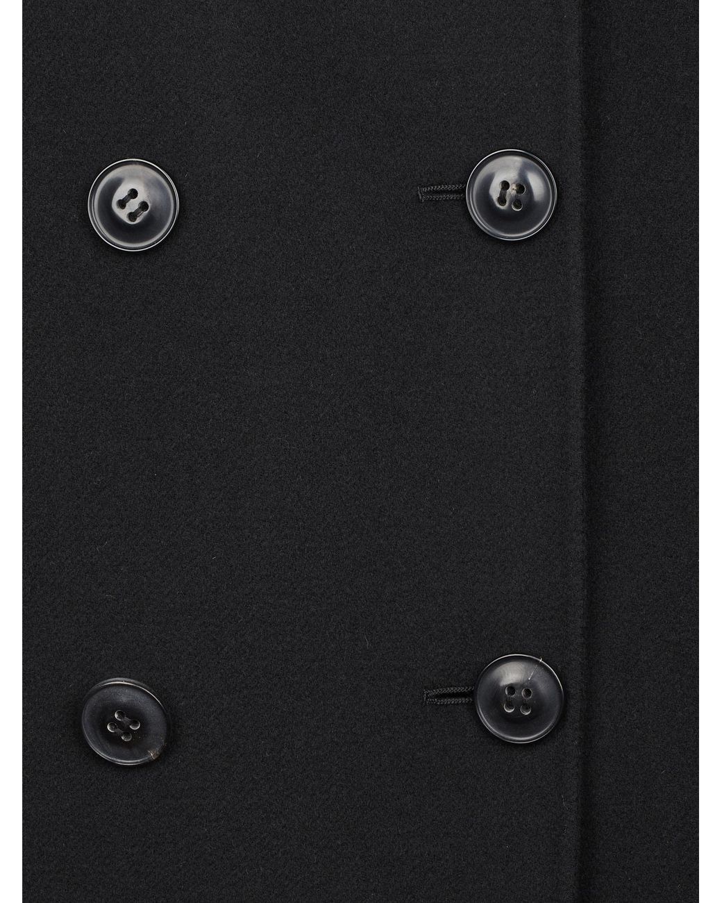 Max Mara Black Studio Mstaceri Double-Breasted Coat