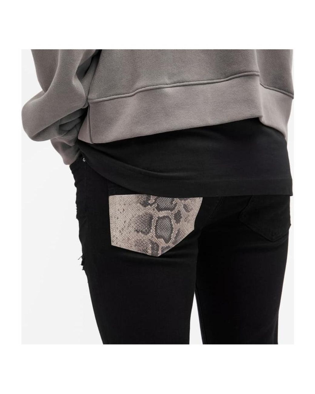 Amiri Black Mx1 Five-Pocket Jeans for men